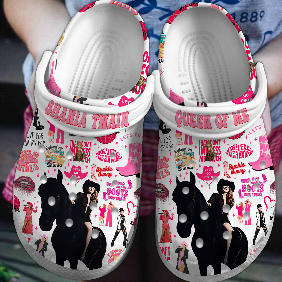 Shania Twain Music Crocs Crocband Clogs Shoes