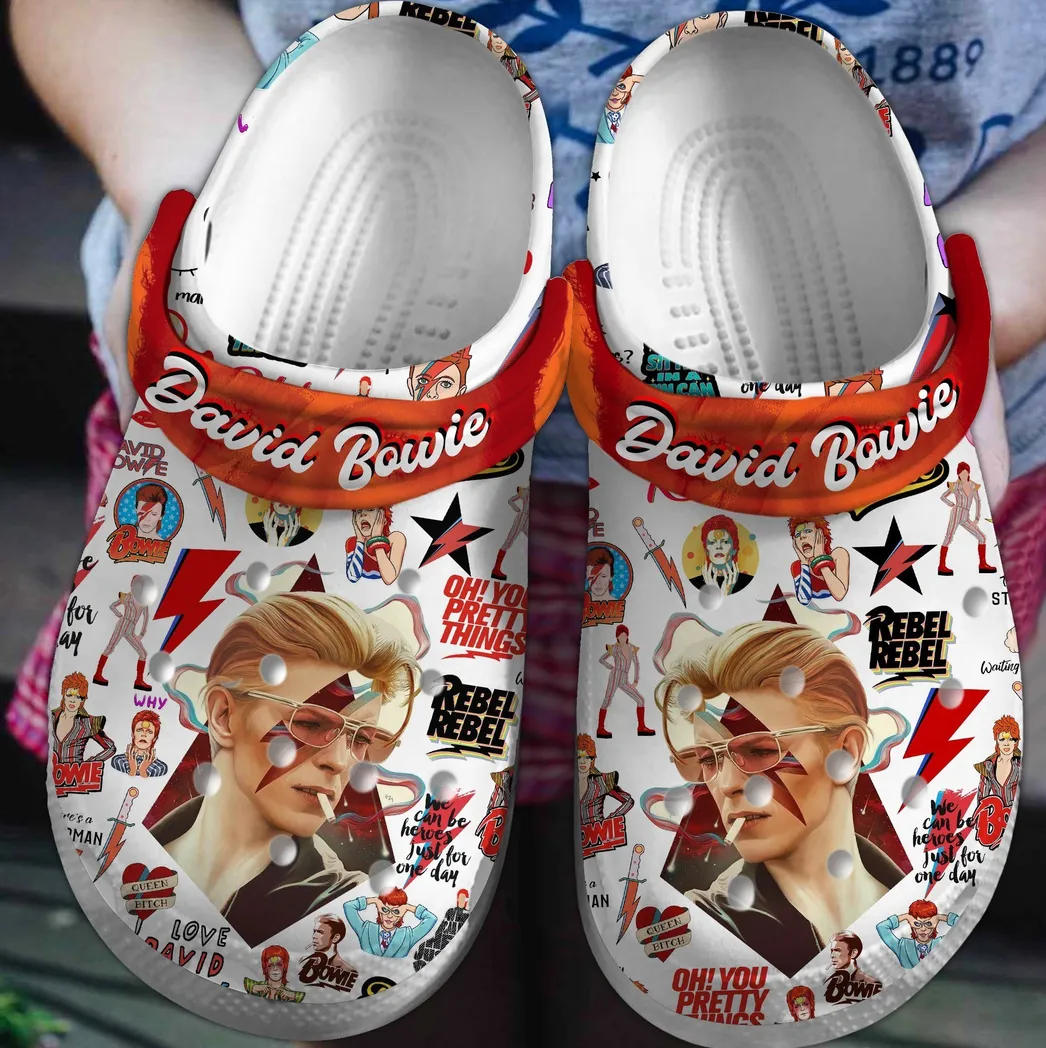 David Bowie Music Crocs Clogs Shoes