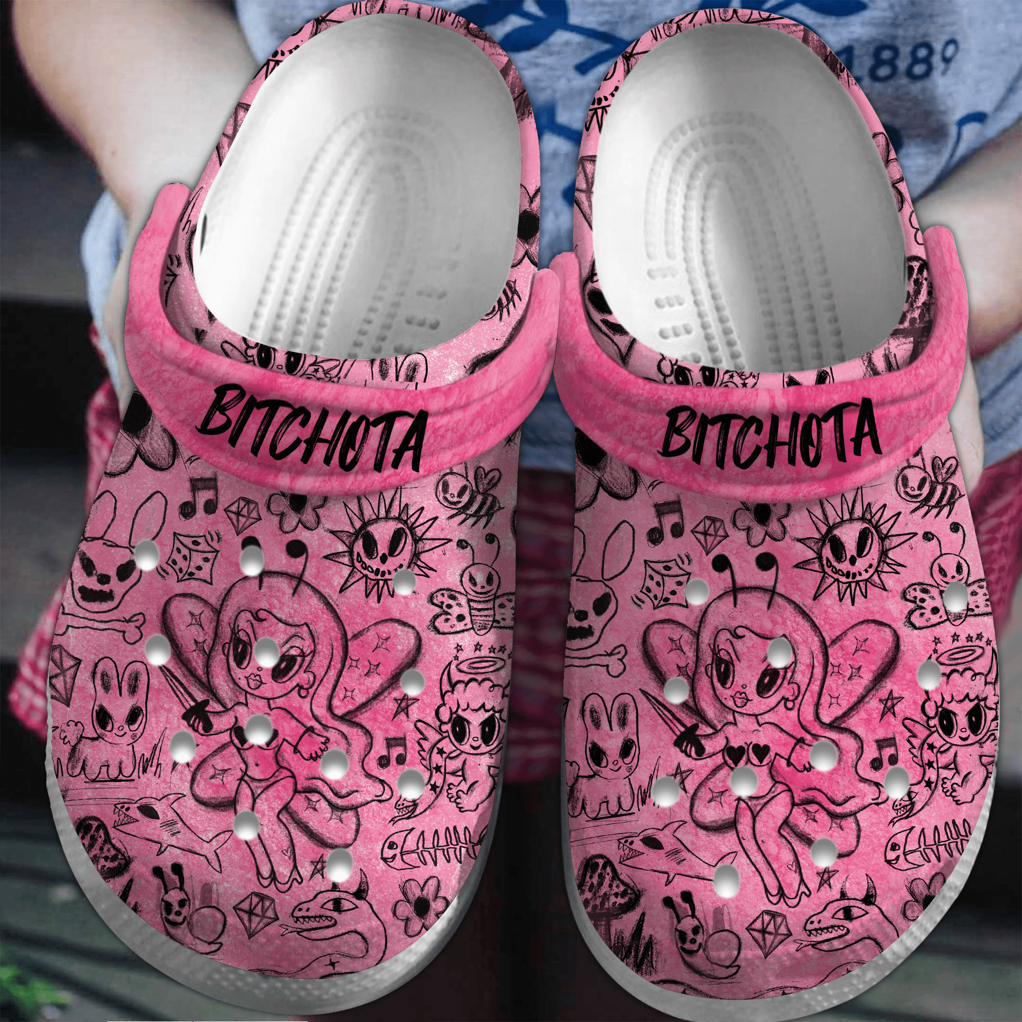 Bitchota Music Crocs Crocband Clogs Shoes
