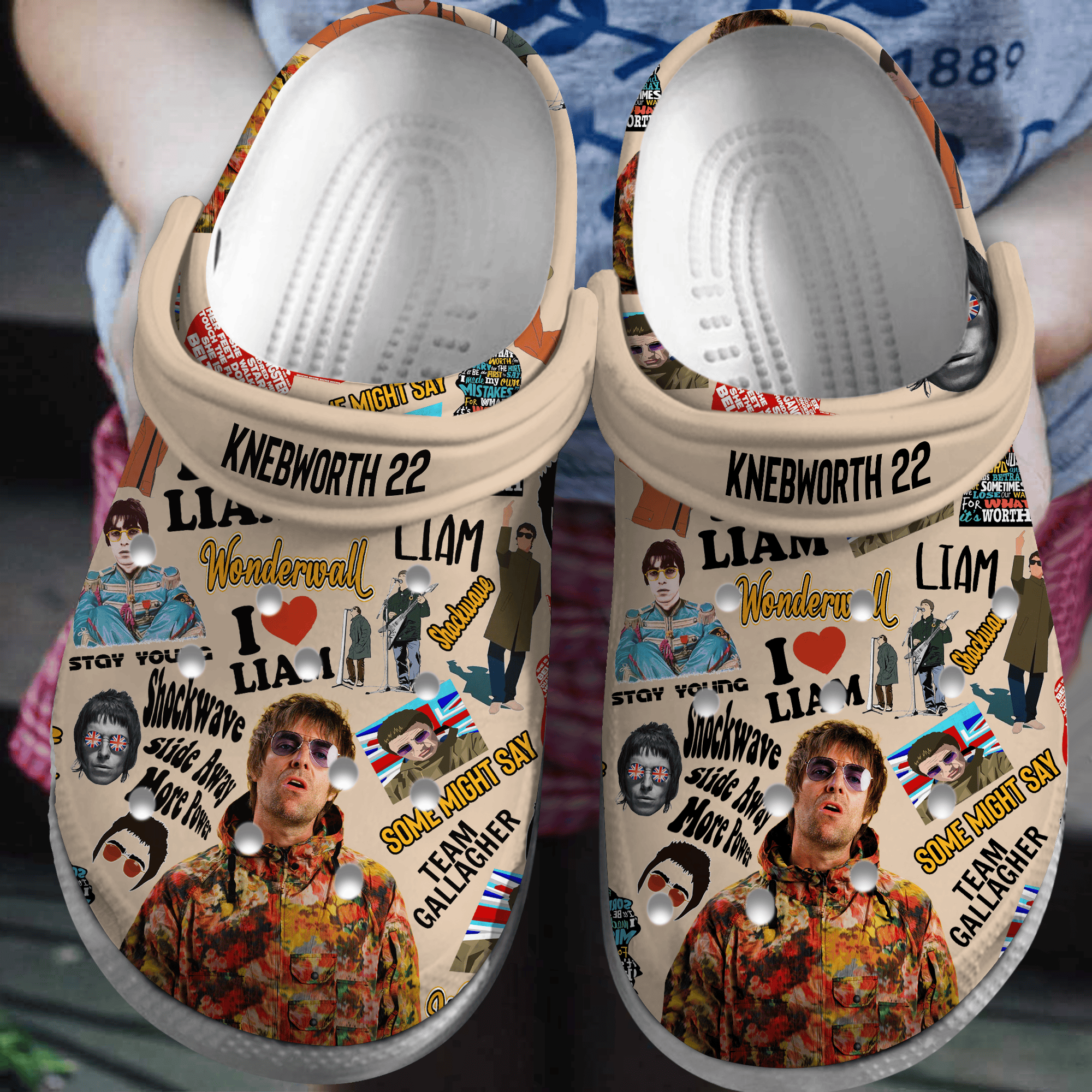 Knebworth 22 Liam Gallagher Music Crocs Crocband Clogs Shoes