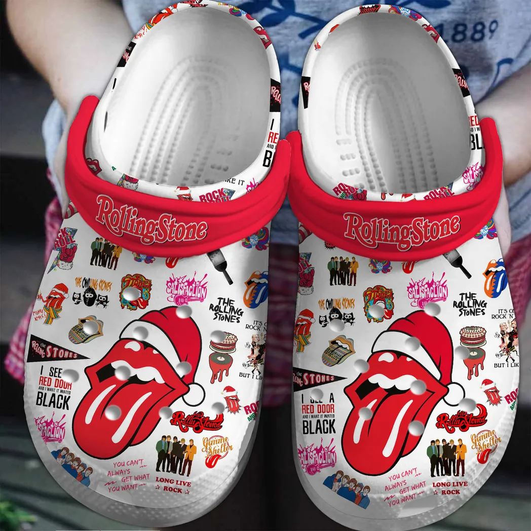 The Rolling Stones Music Crocs Clogs Shoes