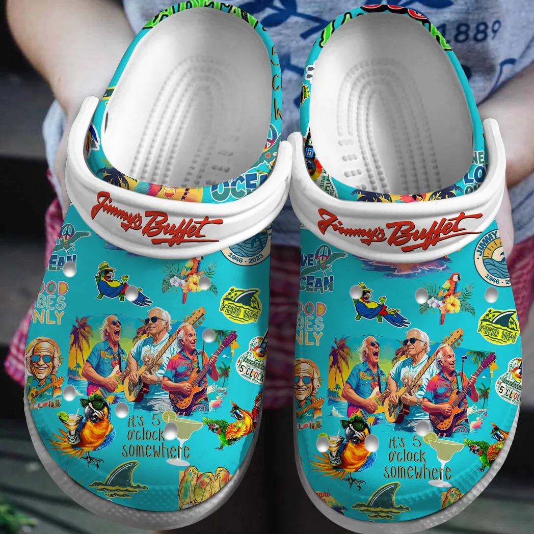 Jimmy Buffett Music Crocs Clogs