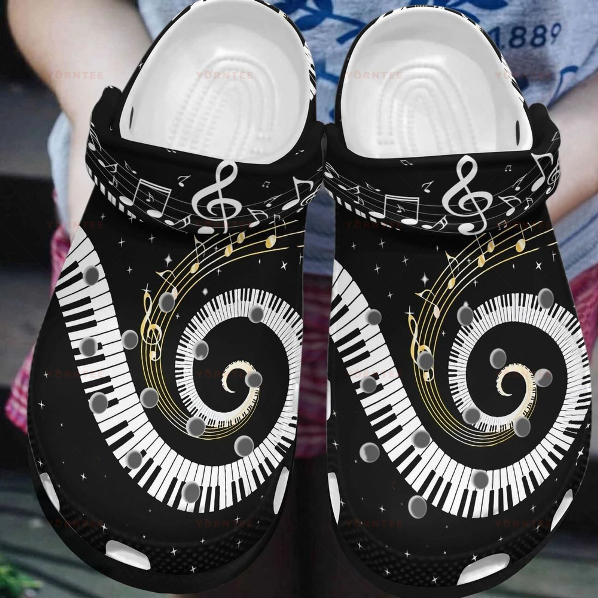 I Love Music 4 Gift For Lover Rubber Clog Shoes Comfy Footwear Gift For Mom And Dad