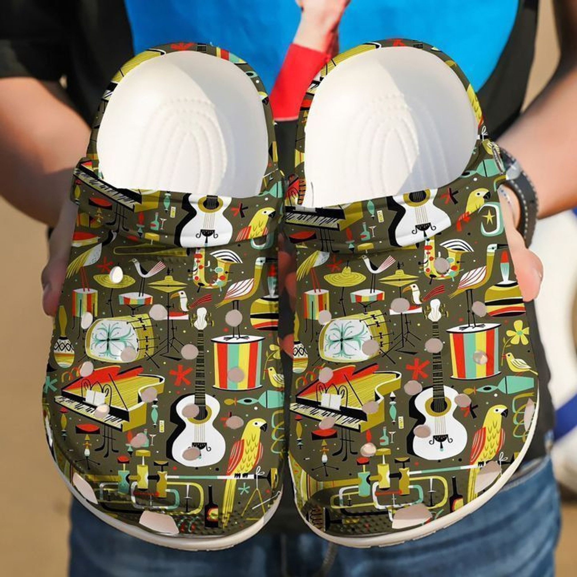 Pattern Rubber Clog Shoes Comfy Footwear