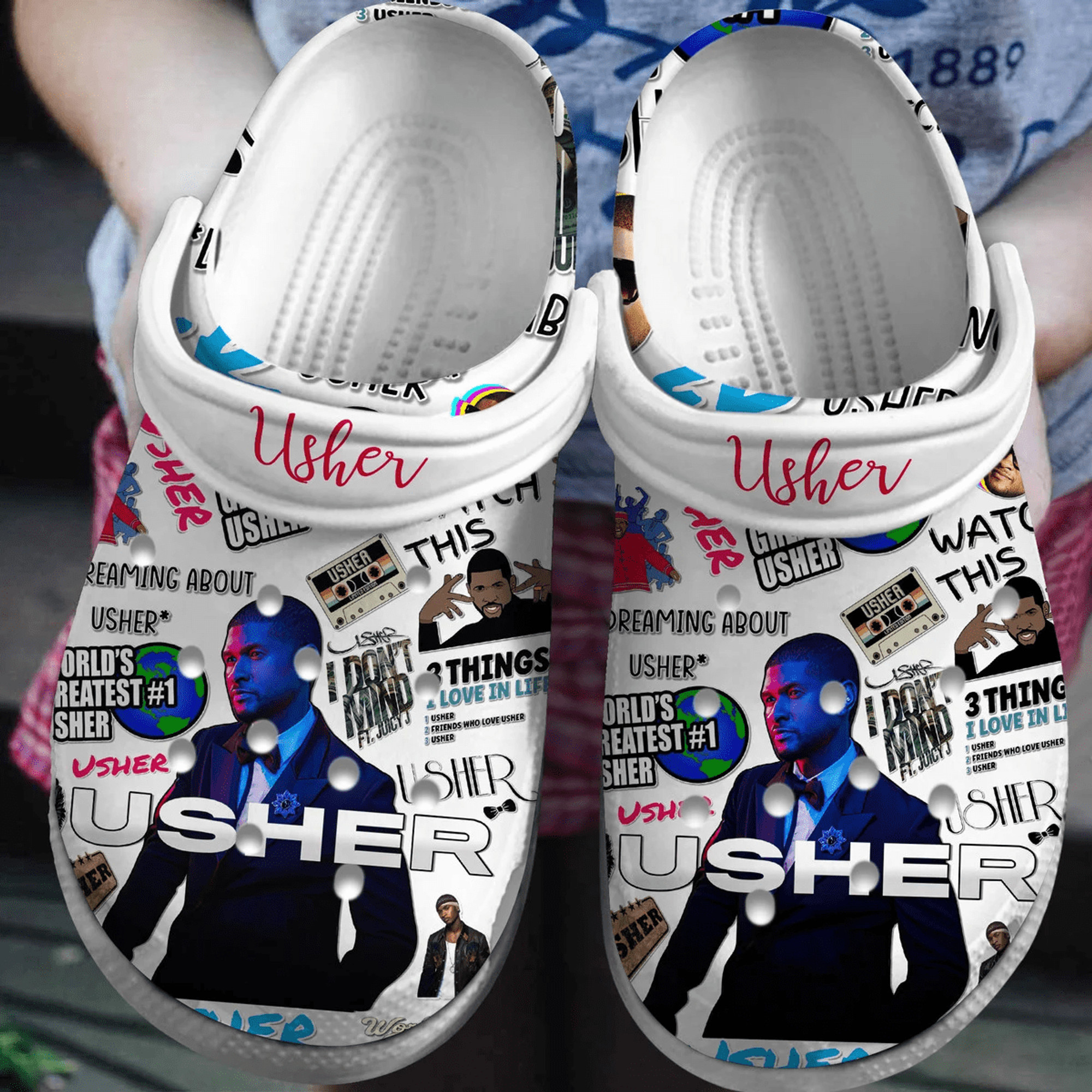 Usher Singer Crocs Crocband Shoes Clogs