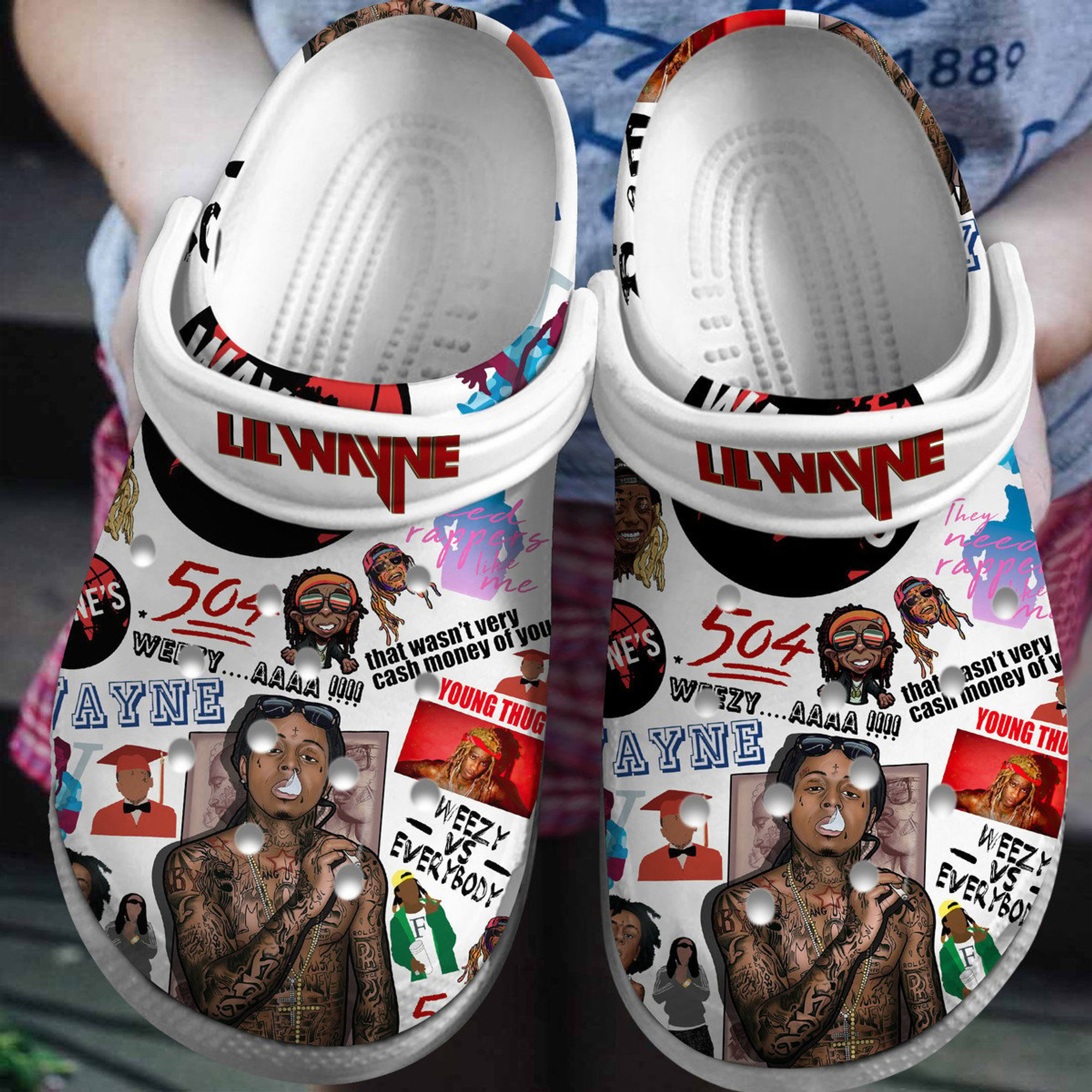 Lil Wayne Rapper Music Crocs Crocband Clogs Shoes