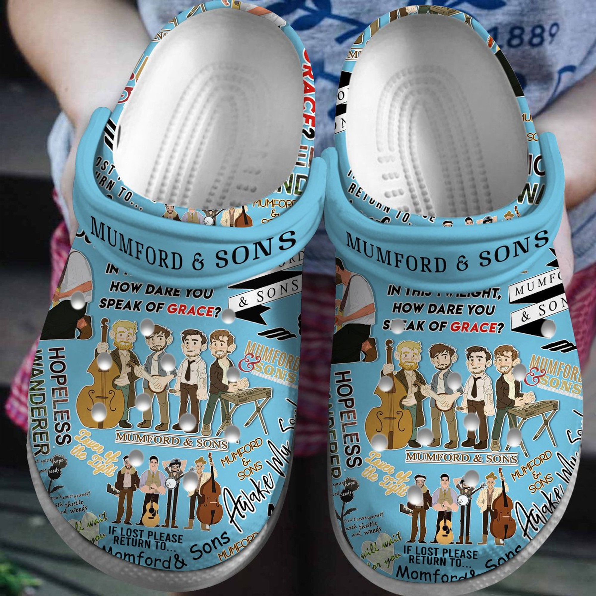 Mumford & Sons Band Crocs Crocband Clogs Shoes