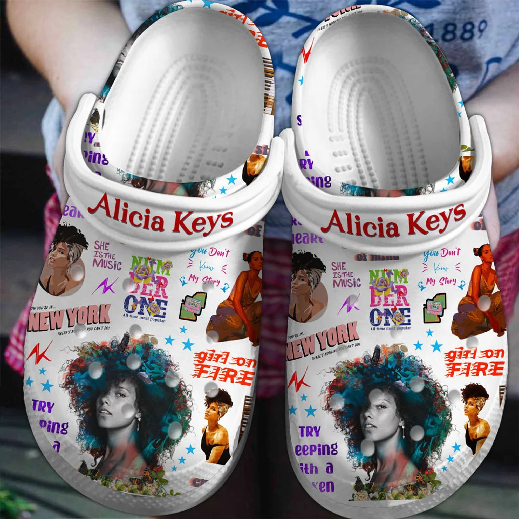 Alicia Keys Singer Crocs Crocband Clogs Shoes