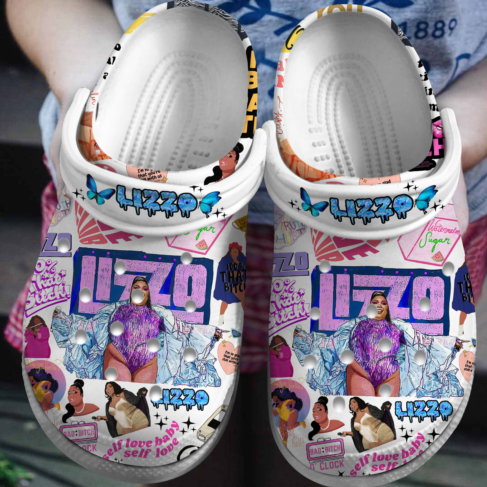 Lizzo Rapper Singer Crocs Crocband Clogs Shoes