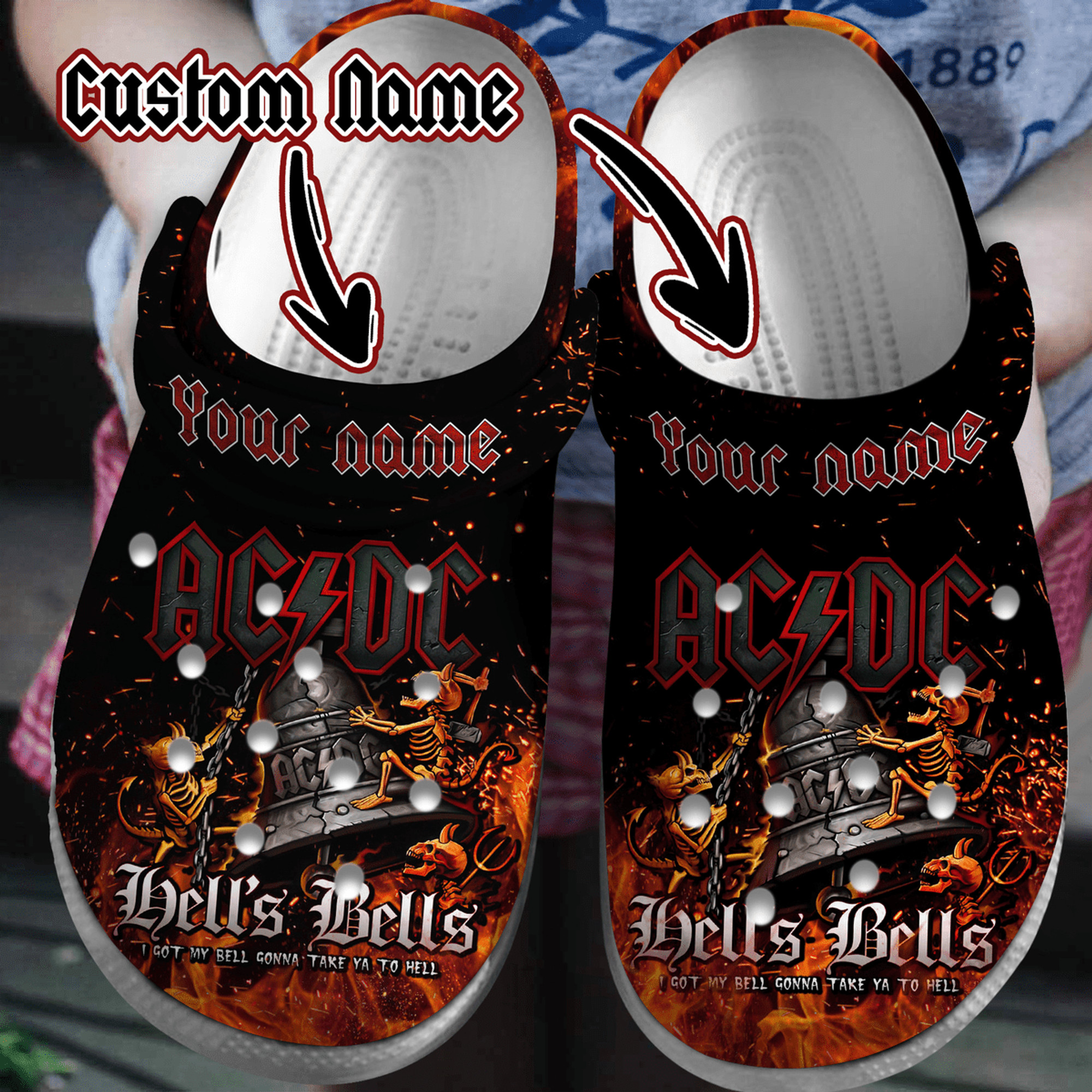 Acdc Band Crocs Crocband Clogs Shoes
