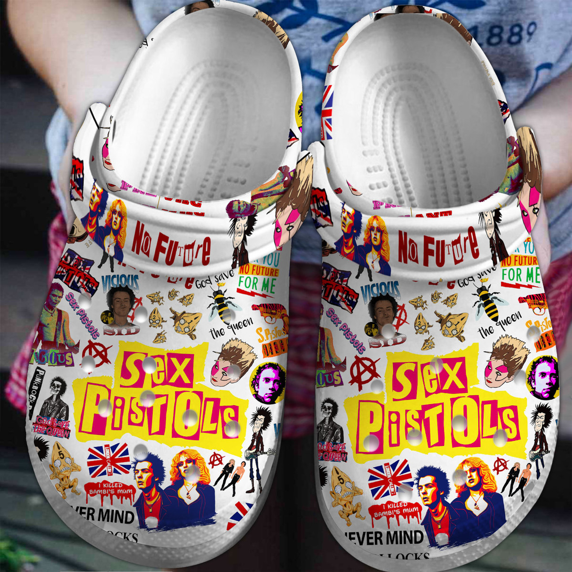 Sx Pistols Band Crocs Crocband Clogs Shoes