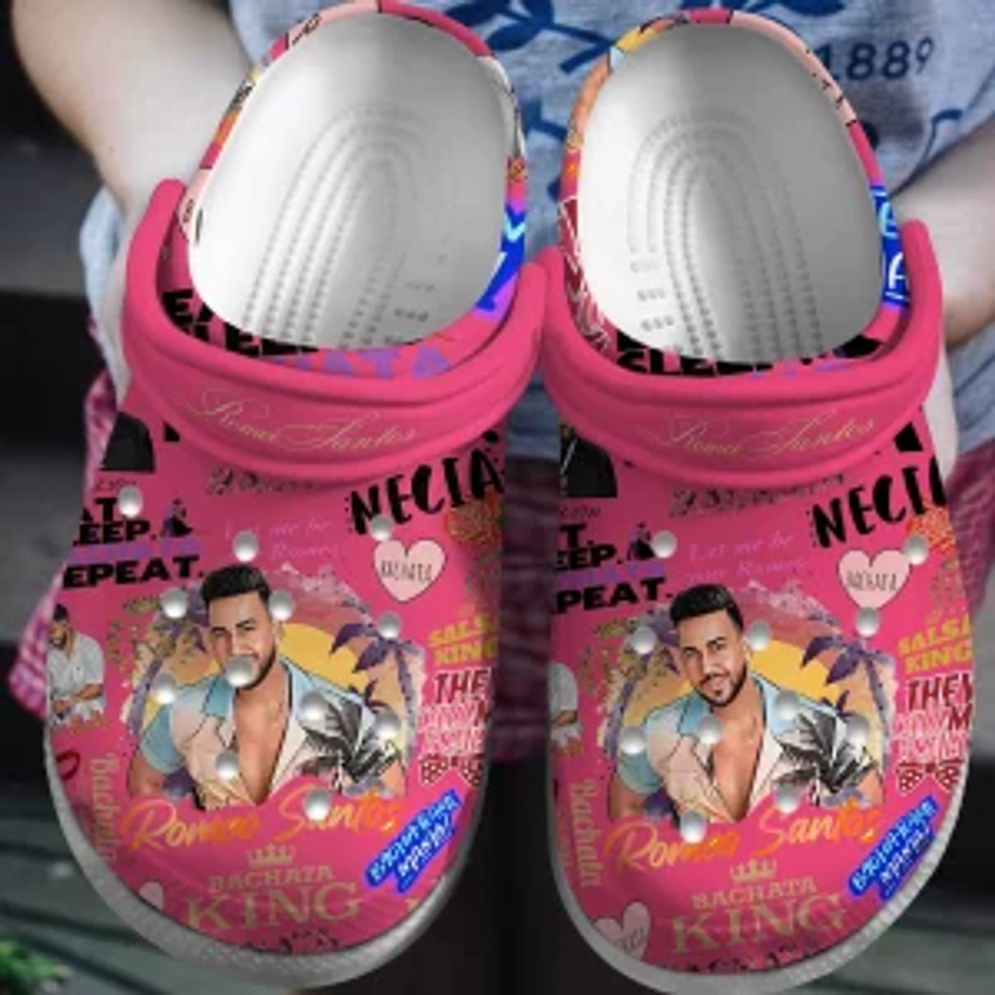 Romeo Santos Singer Music Crocs Crocband Shoes Clogs For Men Women And Kids