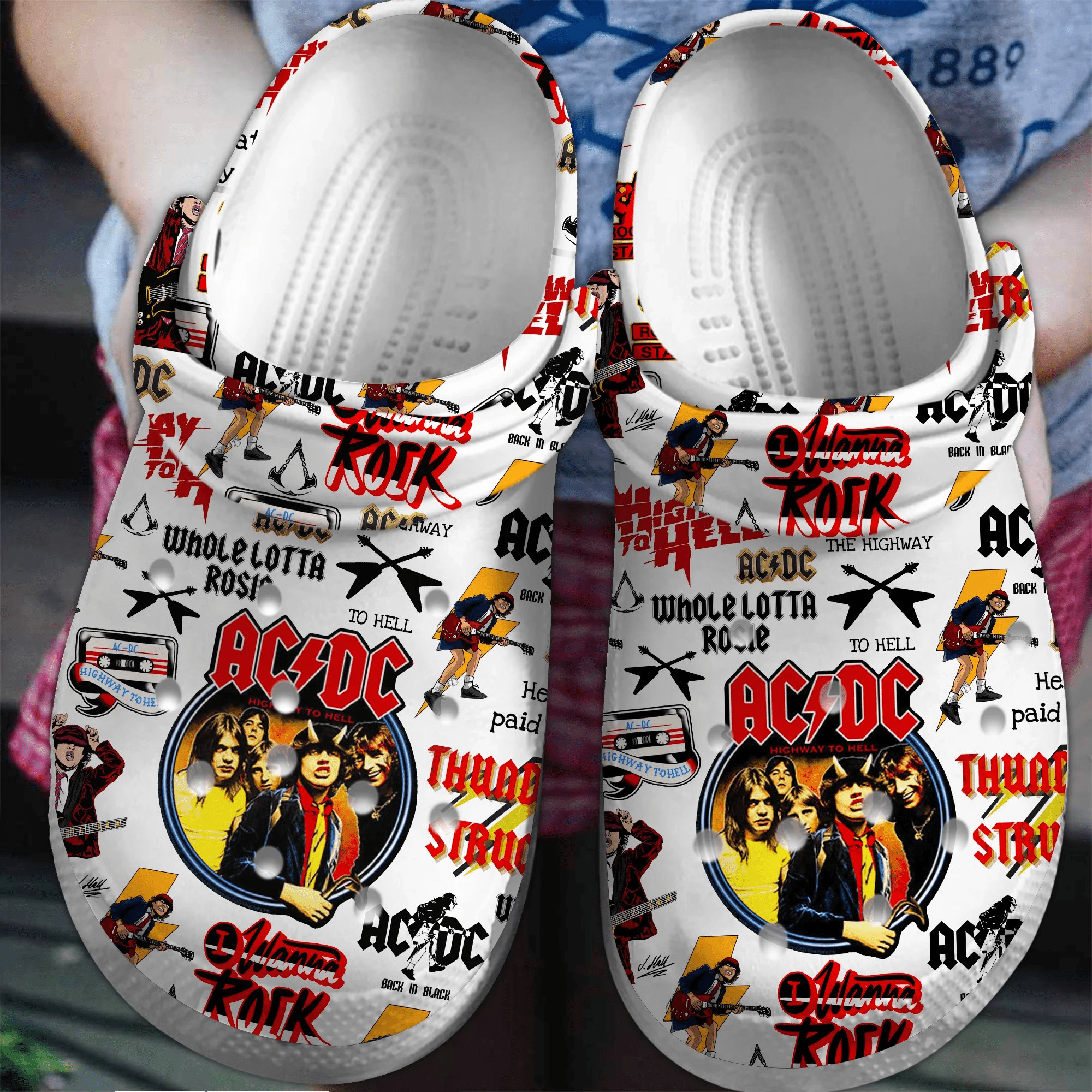 Acdc Rock Band Crocs Crocband Clogs Shoes