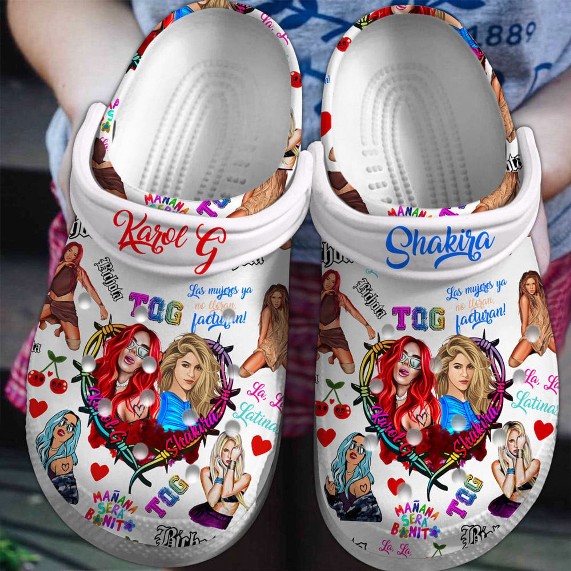 Shakira Singer Crocs Crocband Clogs Shoes