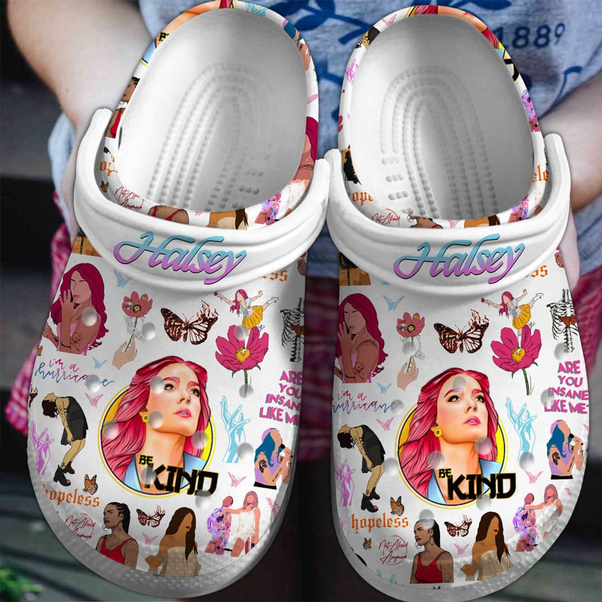 Halsey Singer Crocs Crocband Clogs Shoes For Men Women And Kids
