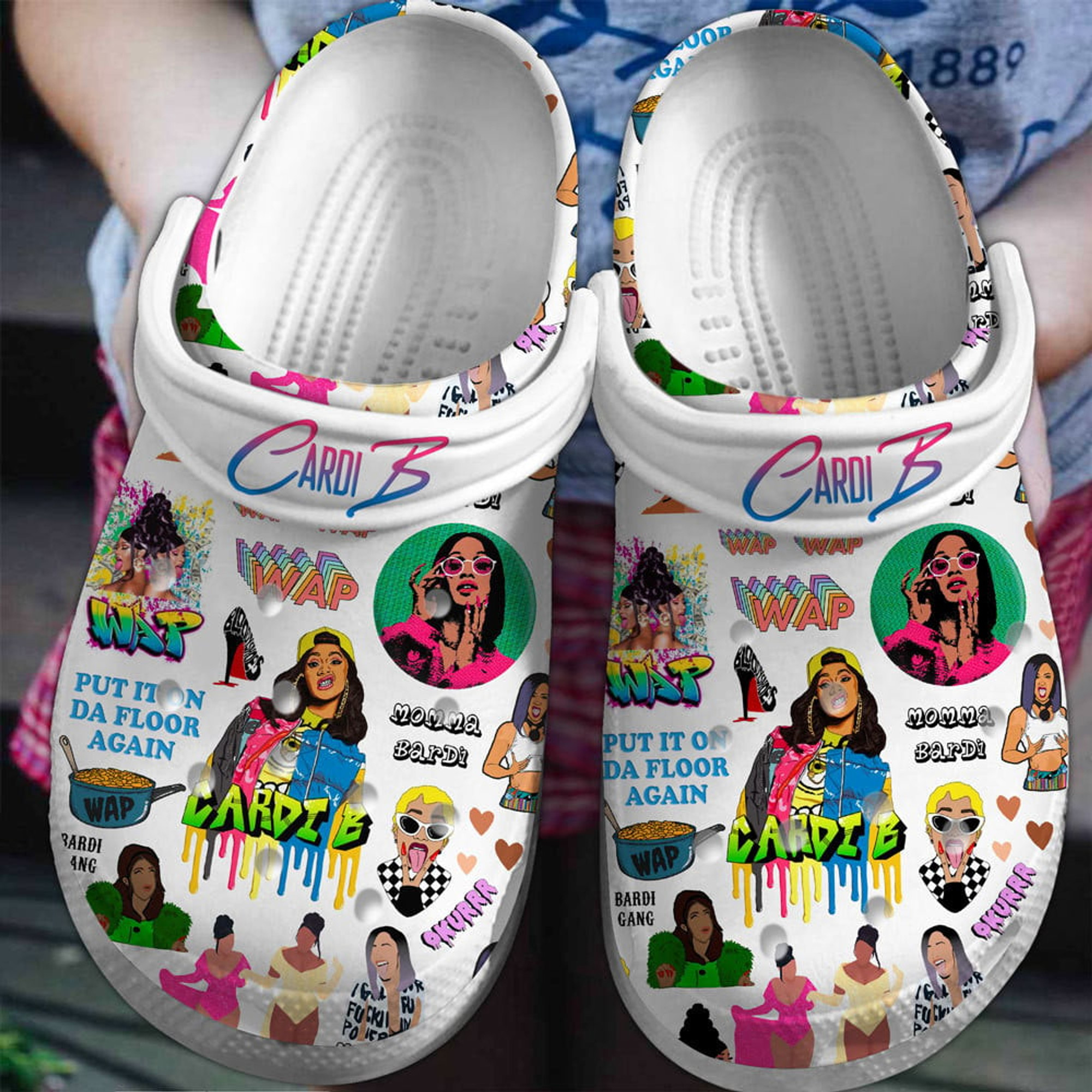 Cardi B Rapper Crocs Crocband Clogs Shoes For Men Women And Kids