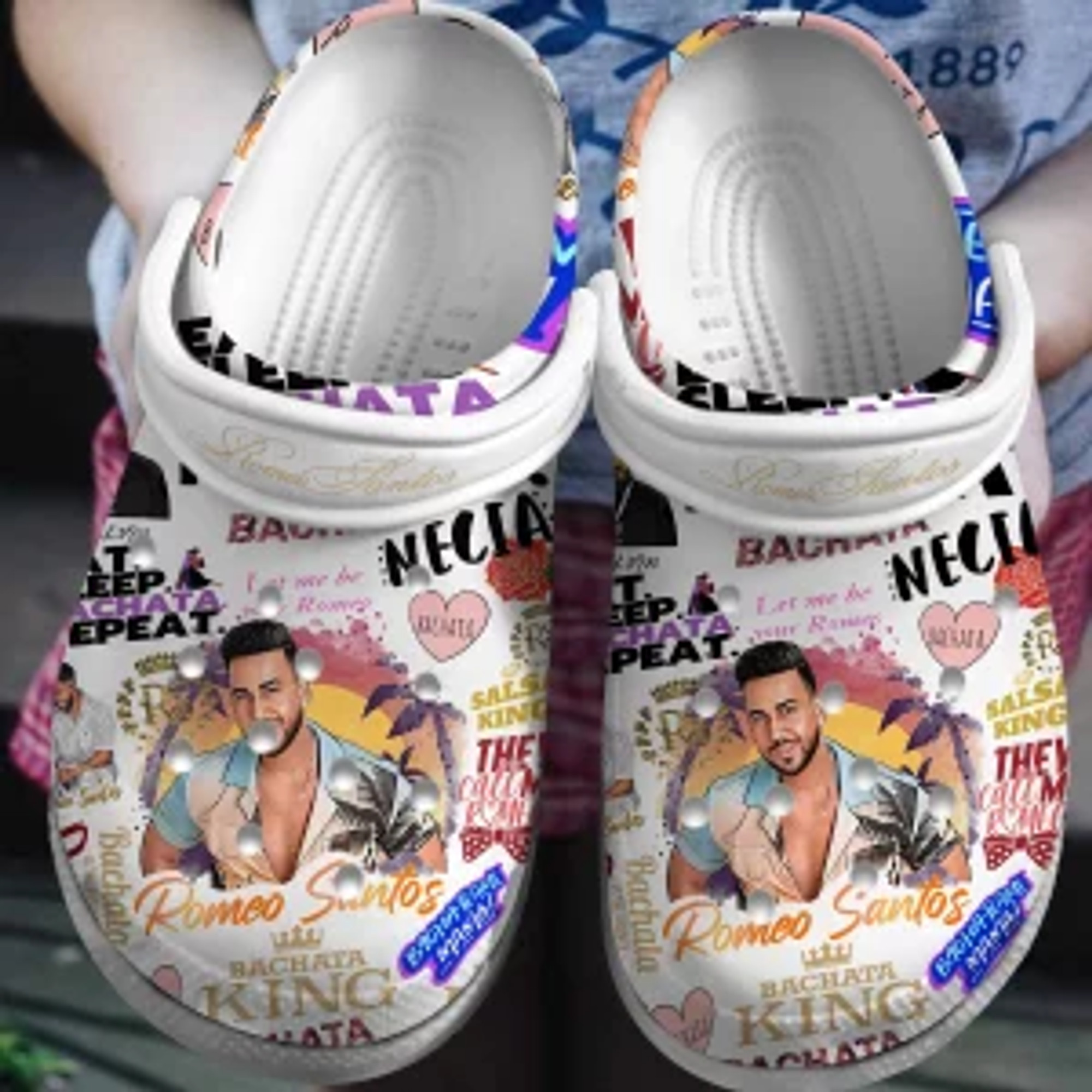 Romeo Santos Singer Music Crocs Crocband Clogs Shoes For Men Women And Kids