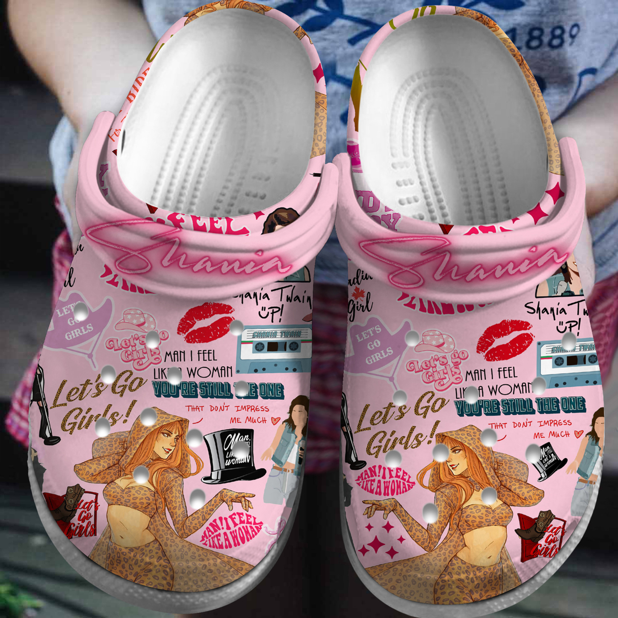 Shania Twain Singer Crocs Crocband Clogs Shoes