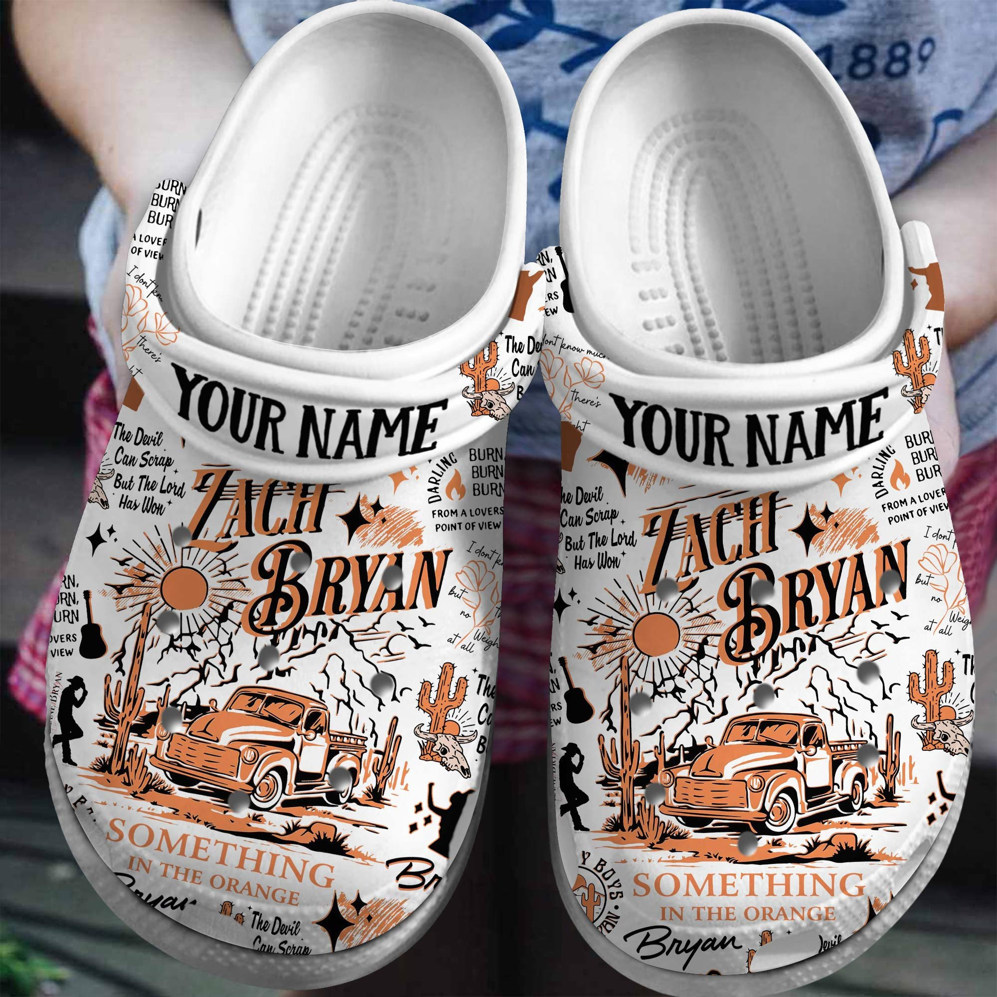 Zach Bryan Singer Crocs Crocband Clogs Shoes