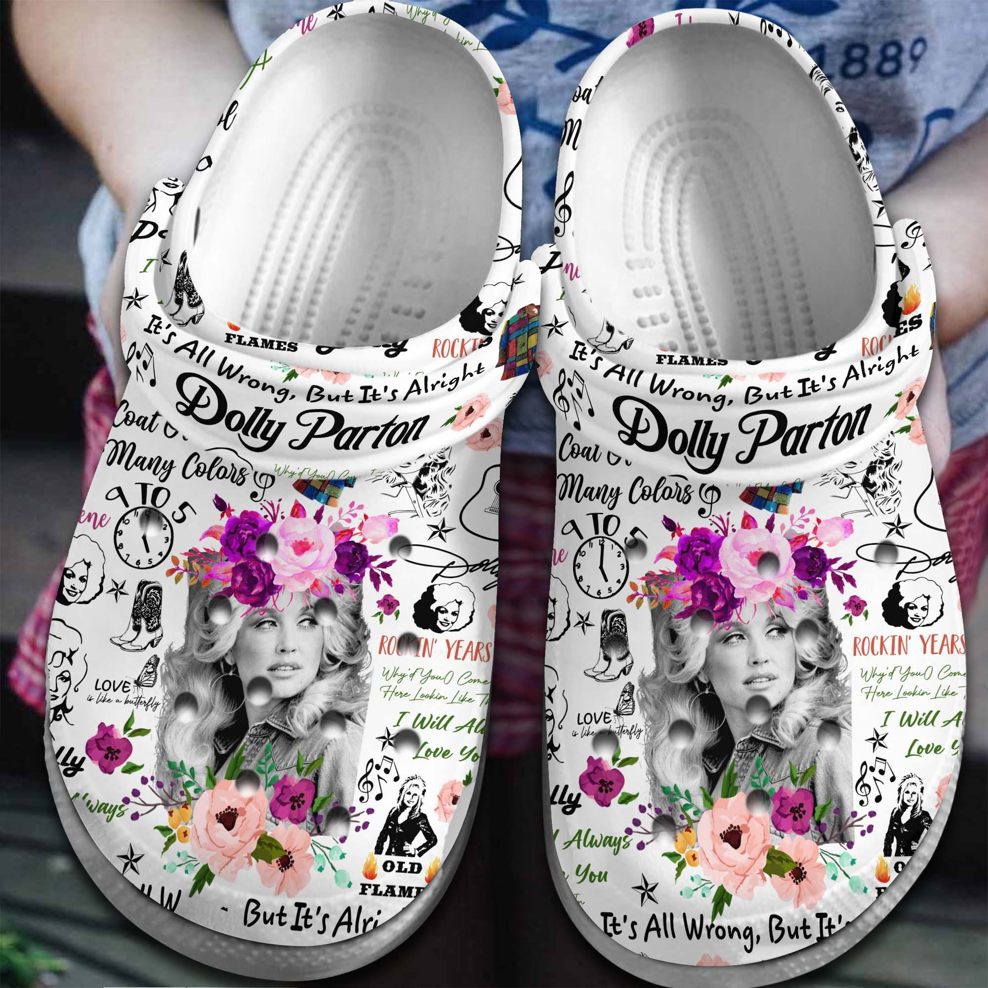 Dolly Parton Music Crocs Crocband Clogs Shoes