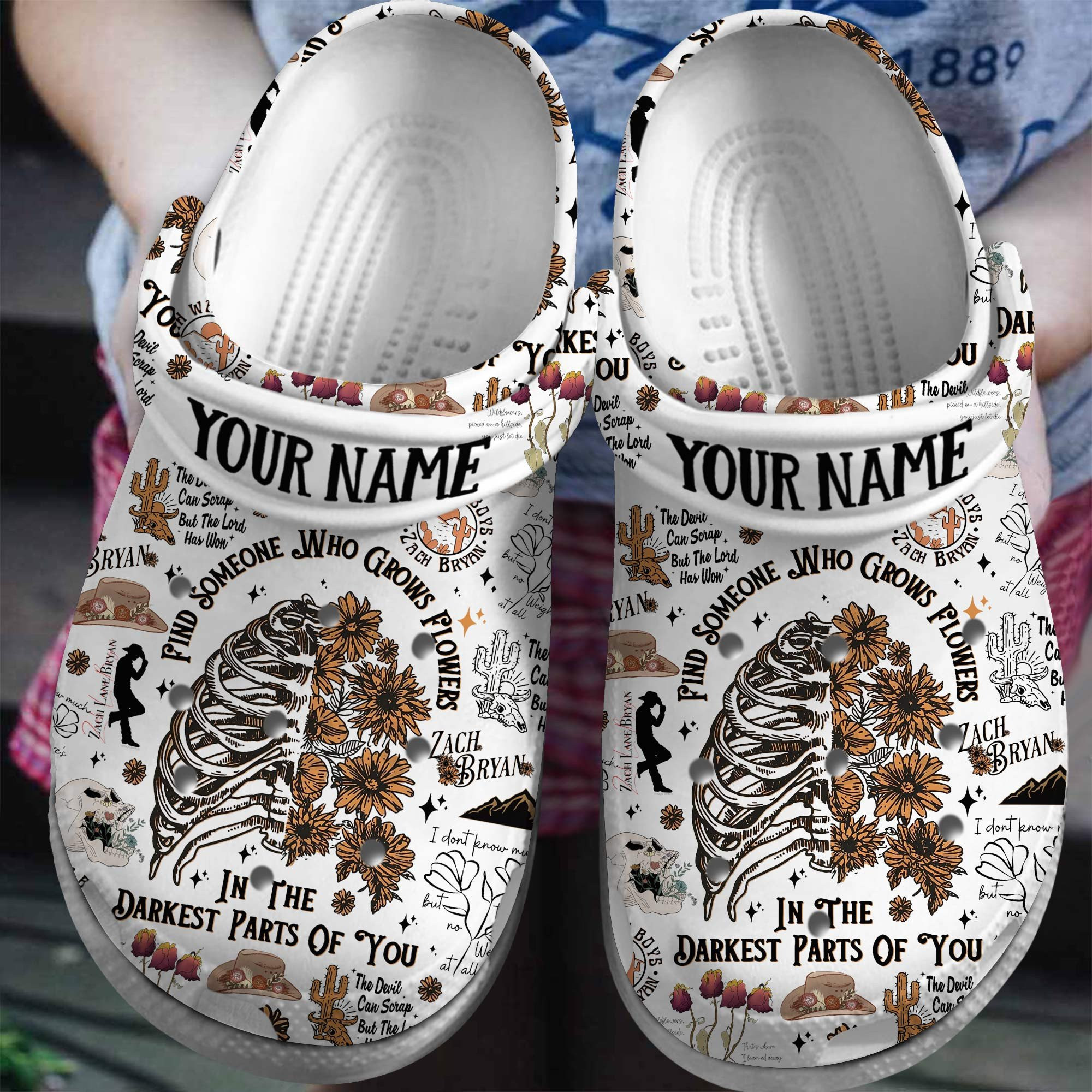 Zach Bryan Singer Crocs Crocband Clogs Shoes