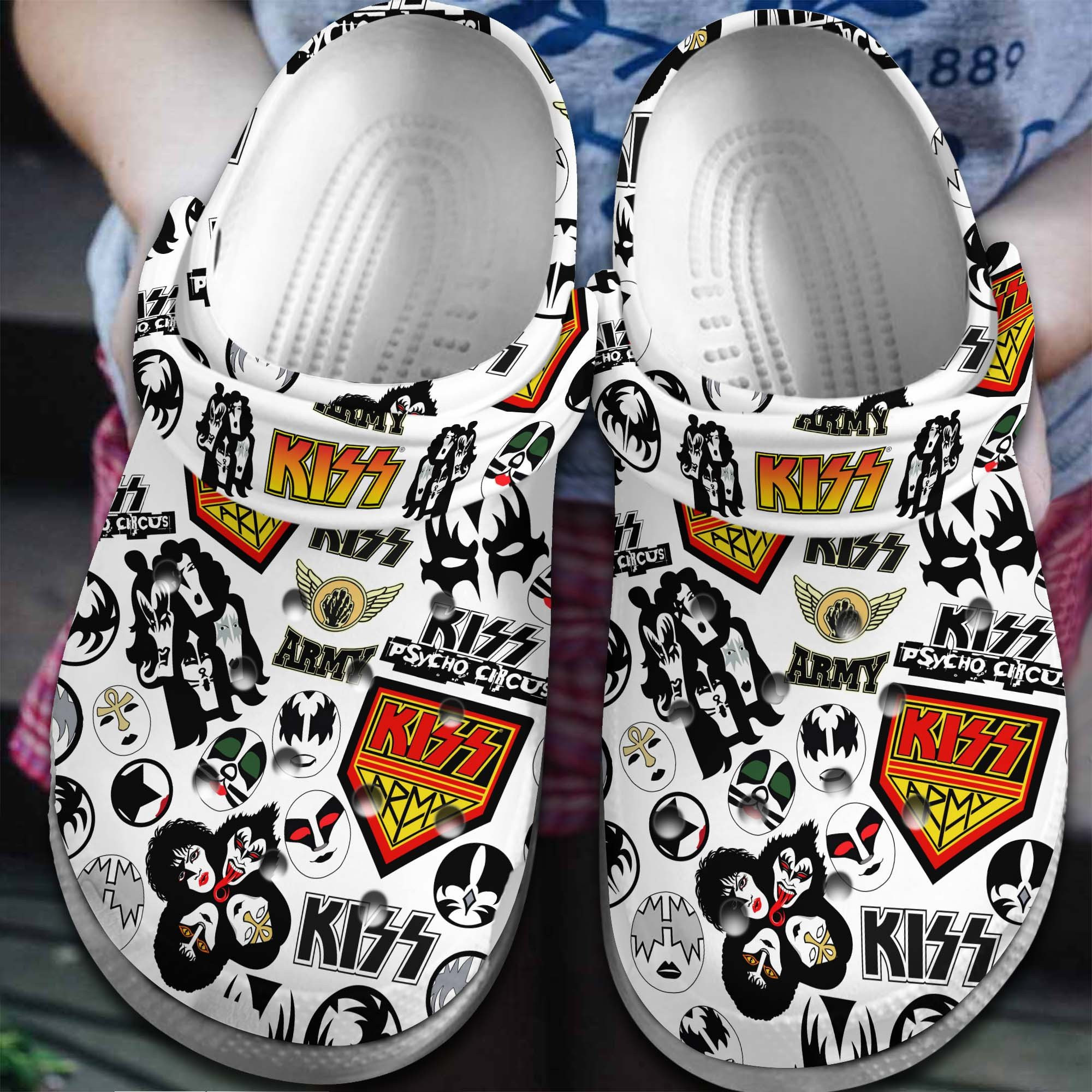 Kiss Band Crocs Crocband Clogs Shoes