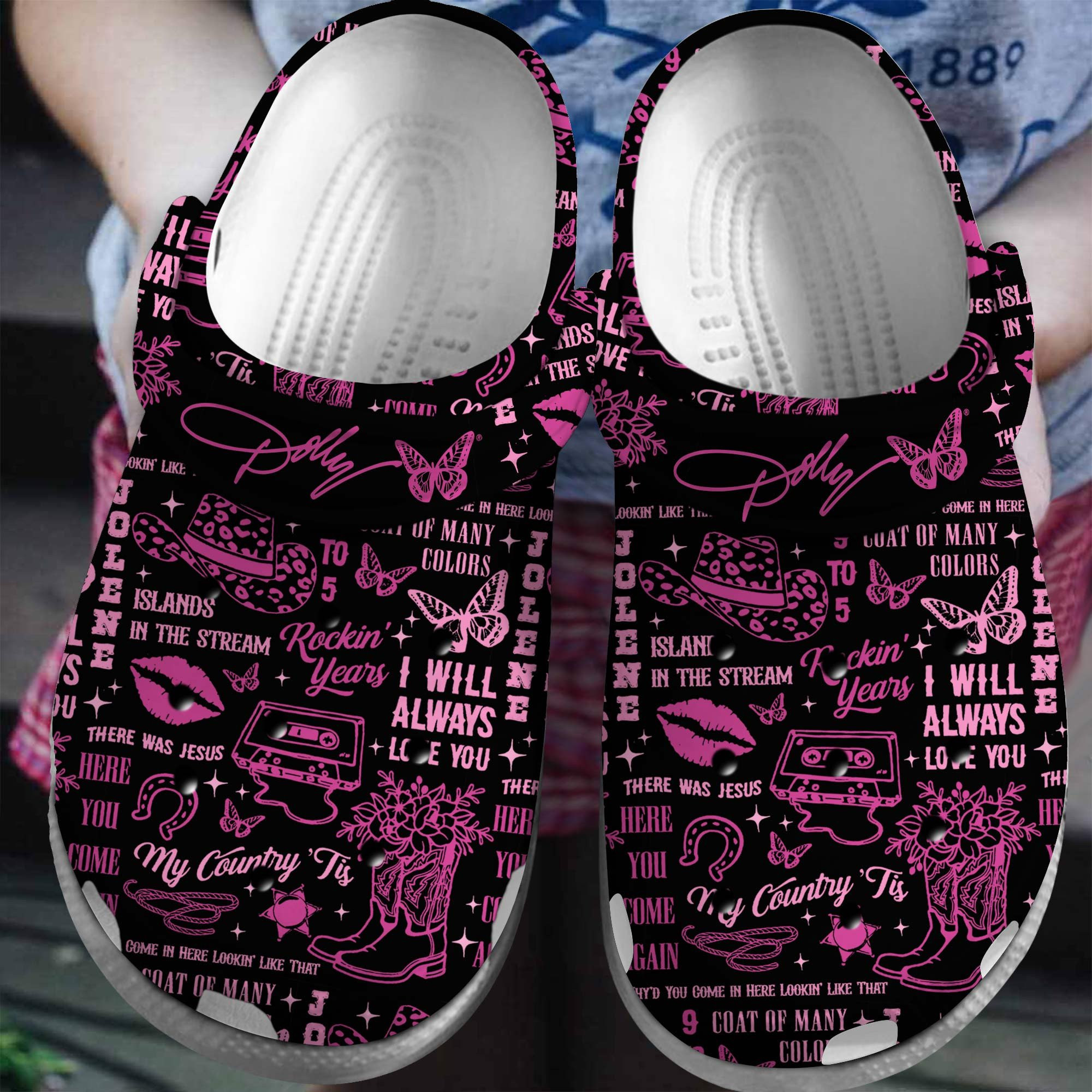 Dolly Parton Crocs Crocband Clogs Shoes