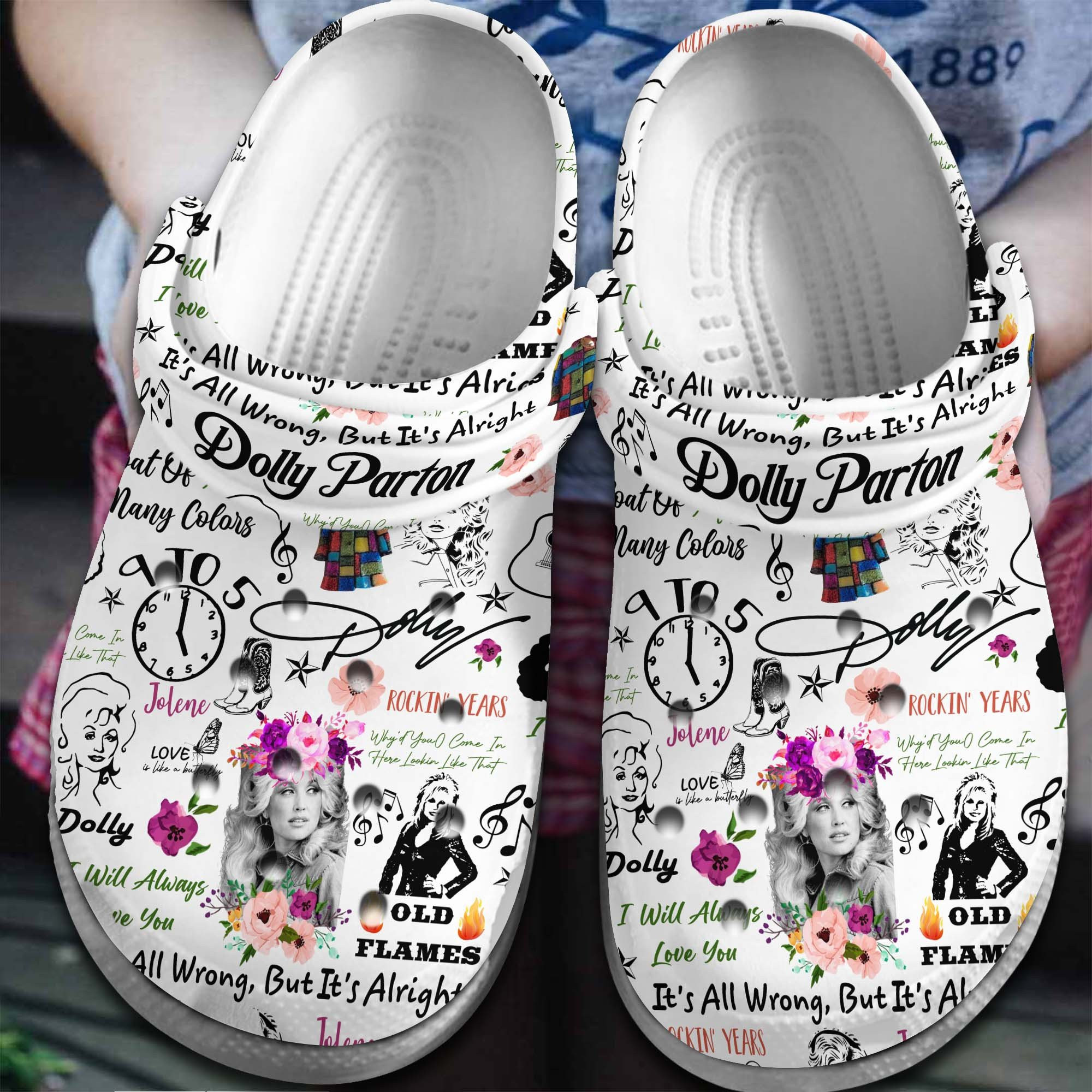 Dolly Parton Music Crocs Crocband Clogs Shoes