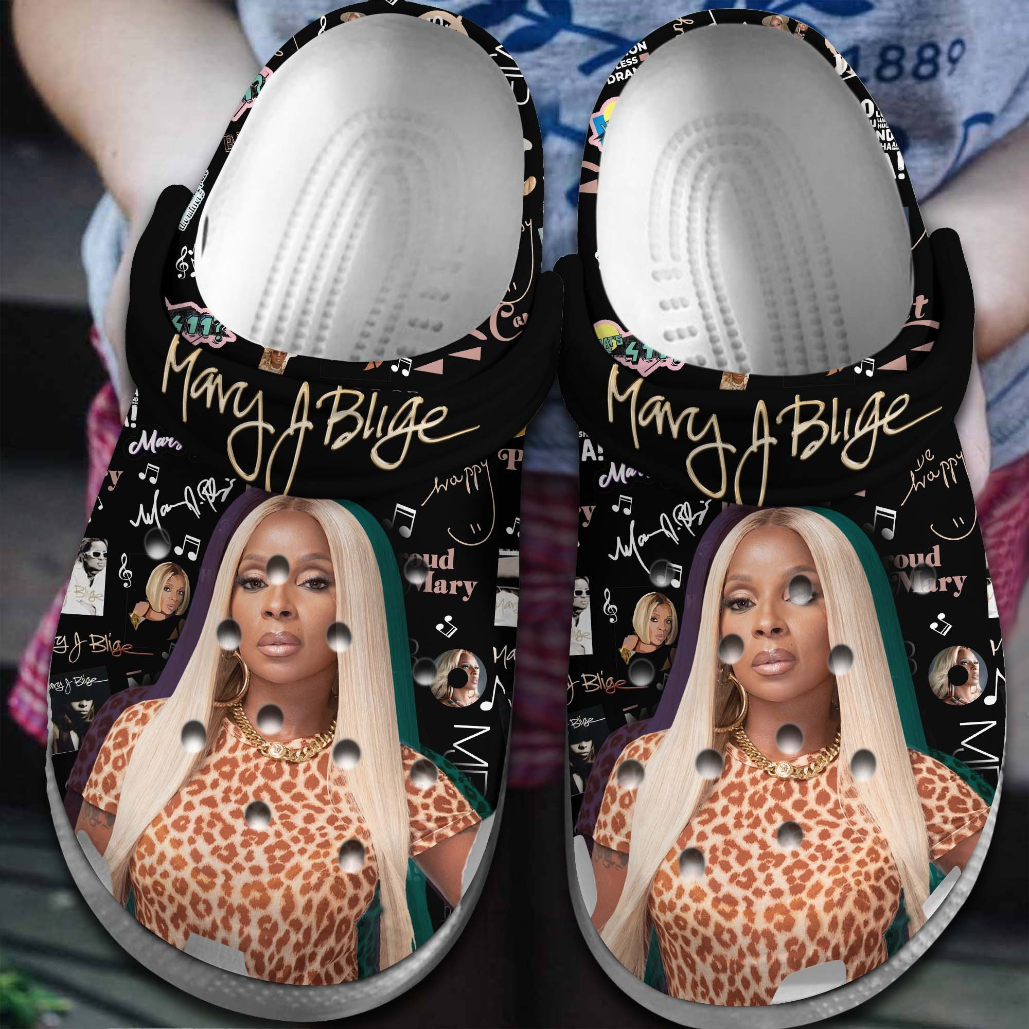 Mary J Blige Singer Crocs Crocband Clogs Shoes Comfortable For Men Women