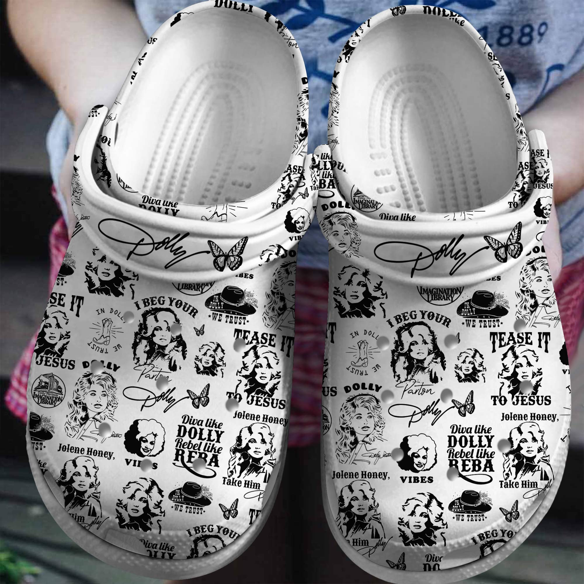 Dolly Parton Crocs Crocband Clogs Shoes