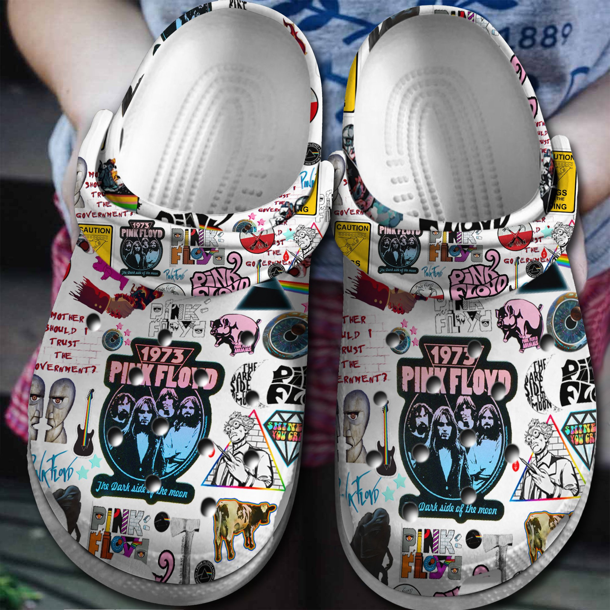 Pink Floyd Band Crocs Crocband Clogs Shoes Comfortable For Men Women
