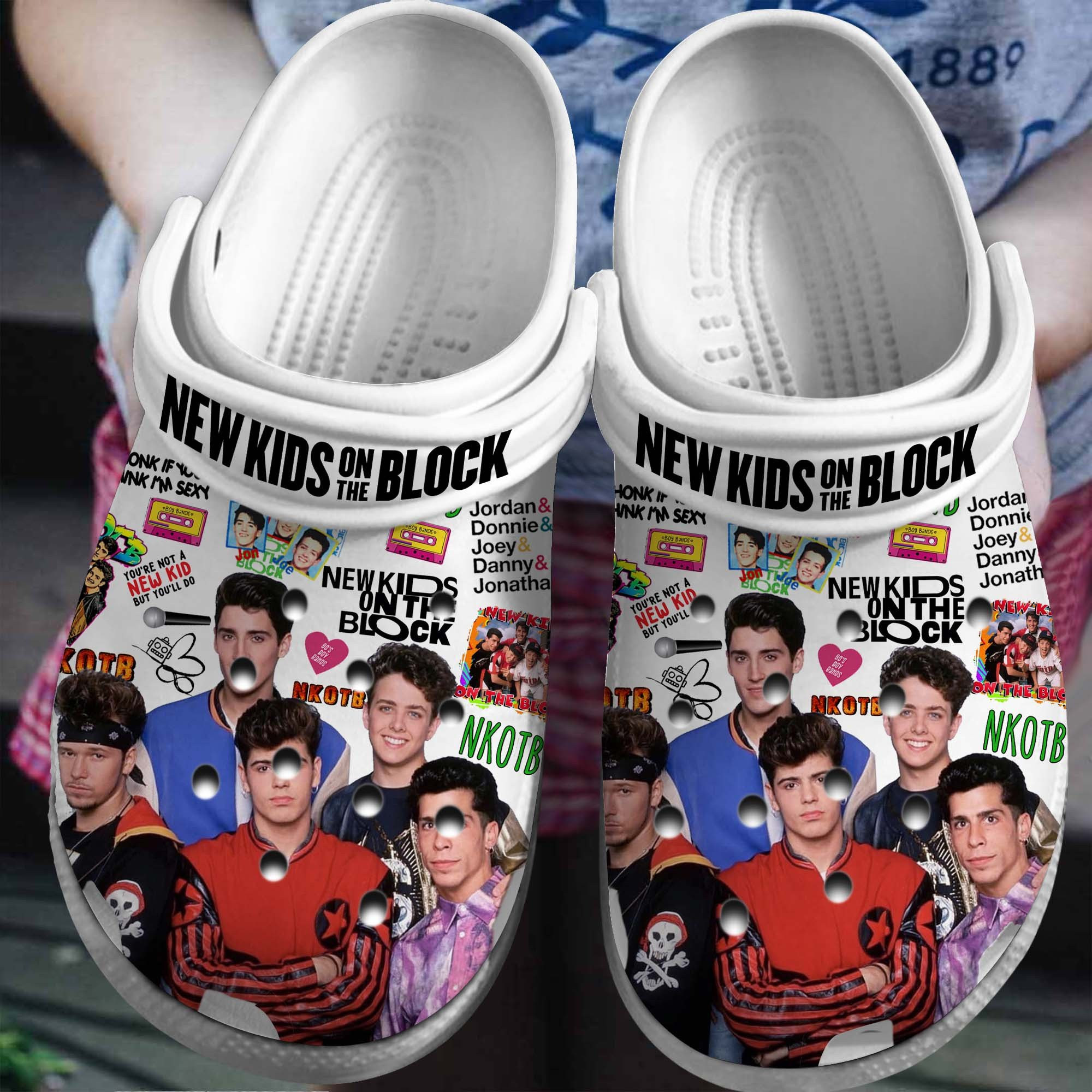 New Kids On The Block Crocs Crocband Clogs Shoes Comfortable For Men Women