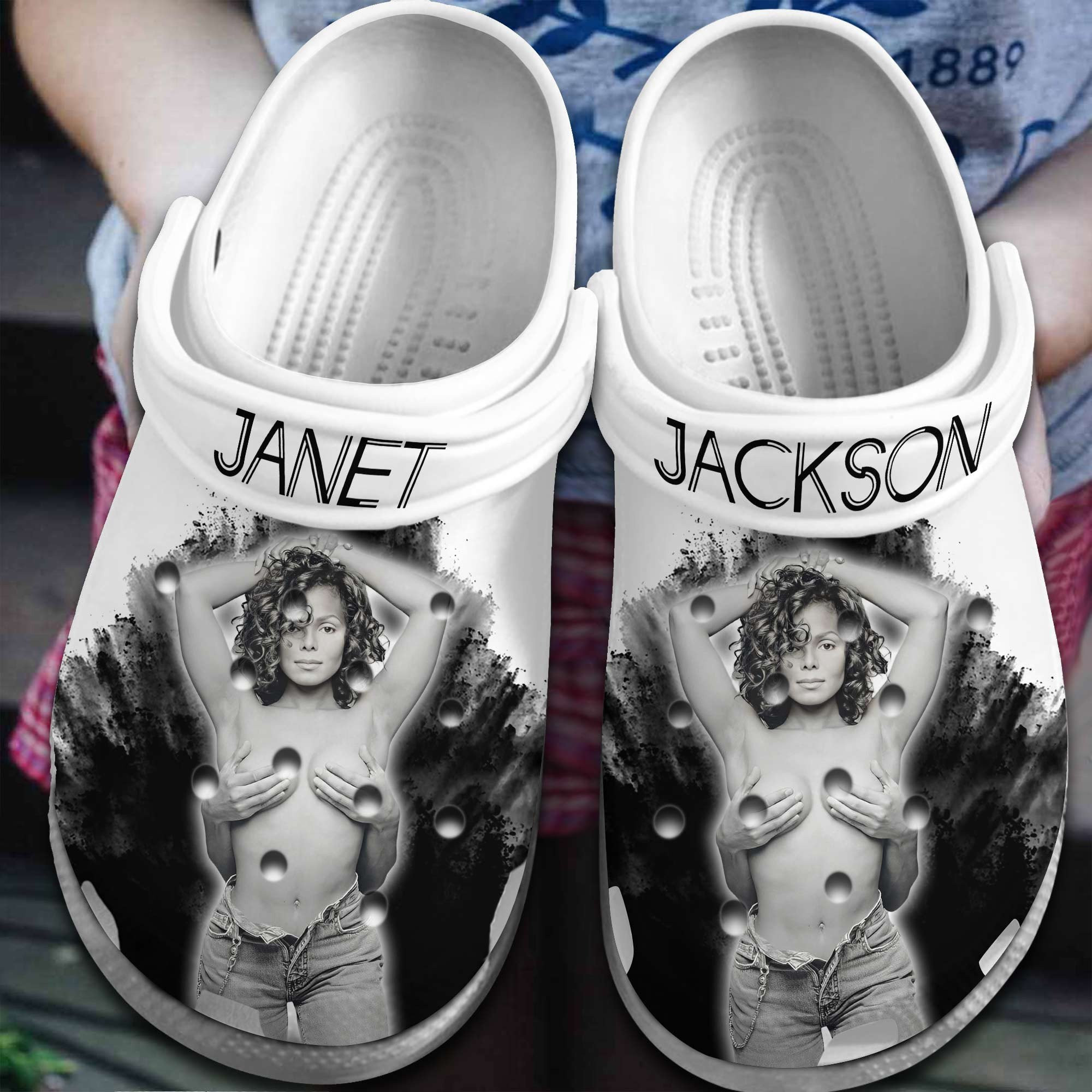 Janet Jackson Singer Crocs Crocband Clogs Shoes Comfortable For Men Women