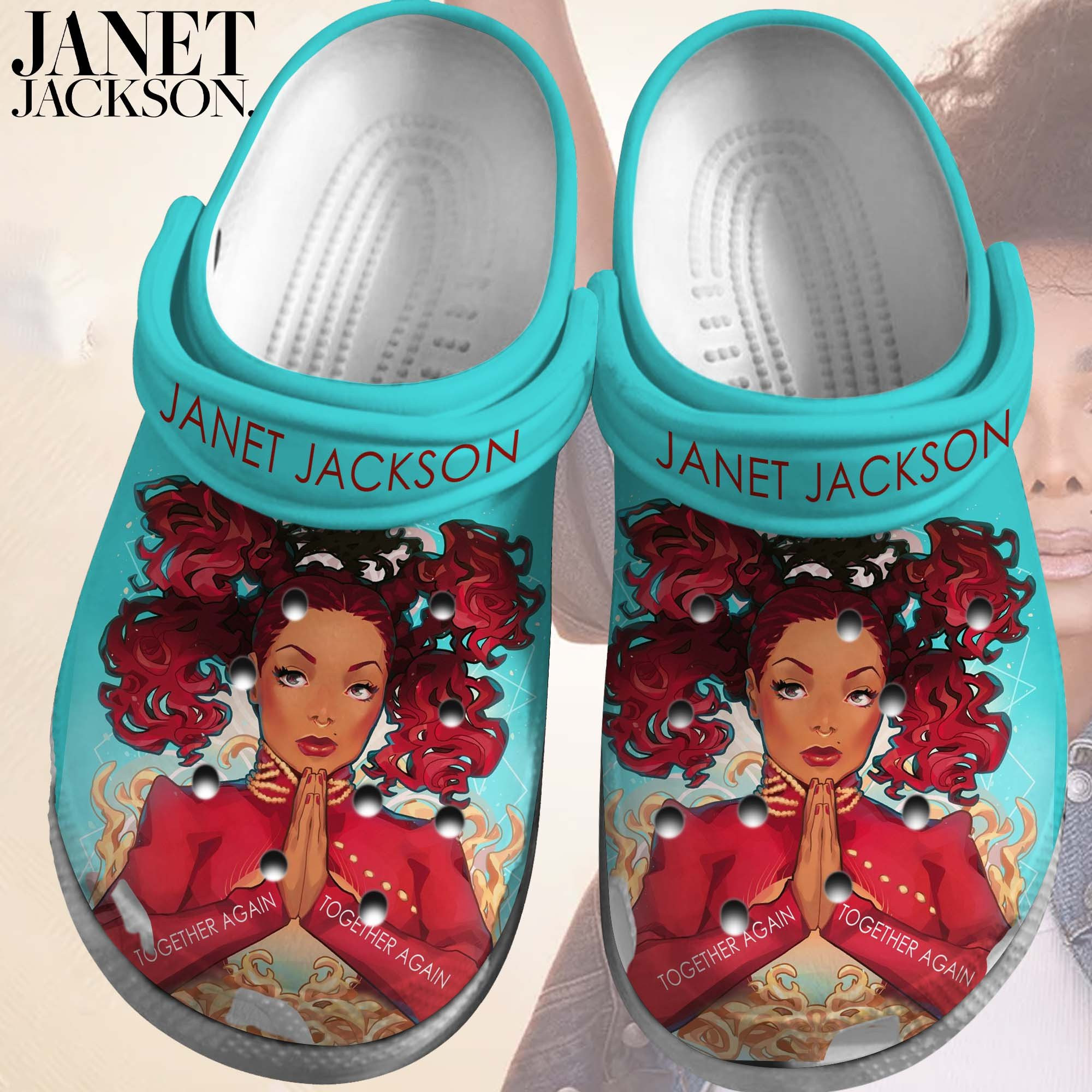 Janet Jackson Singer Crocs Crocband Clogs Shoes Comfortable For Men Women