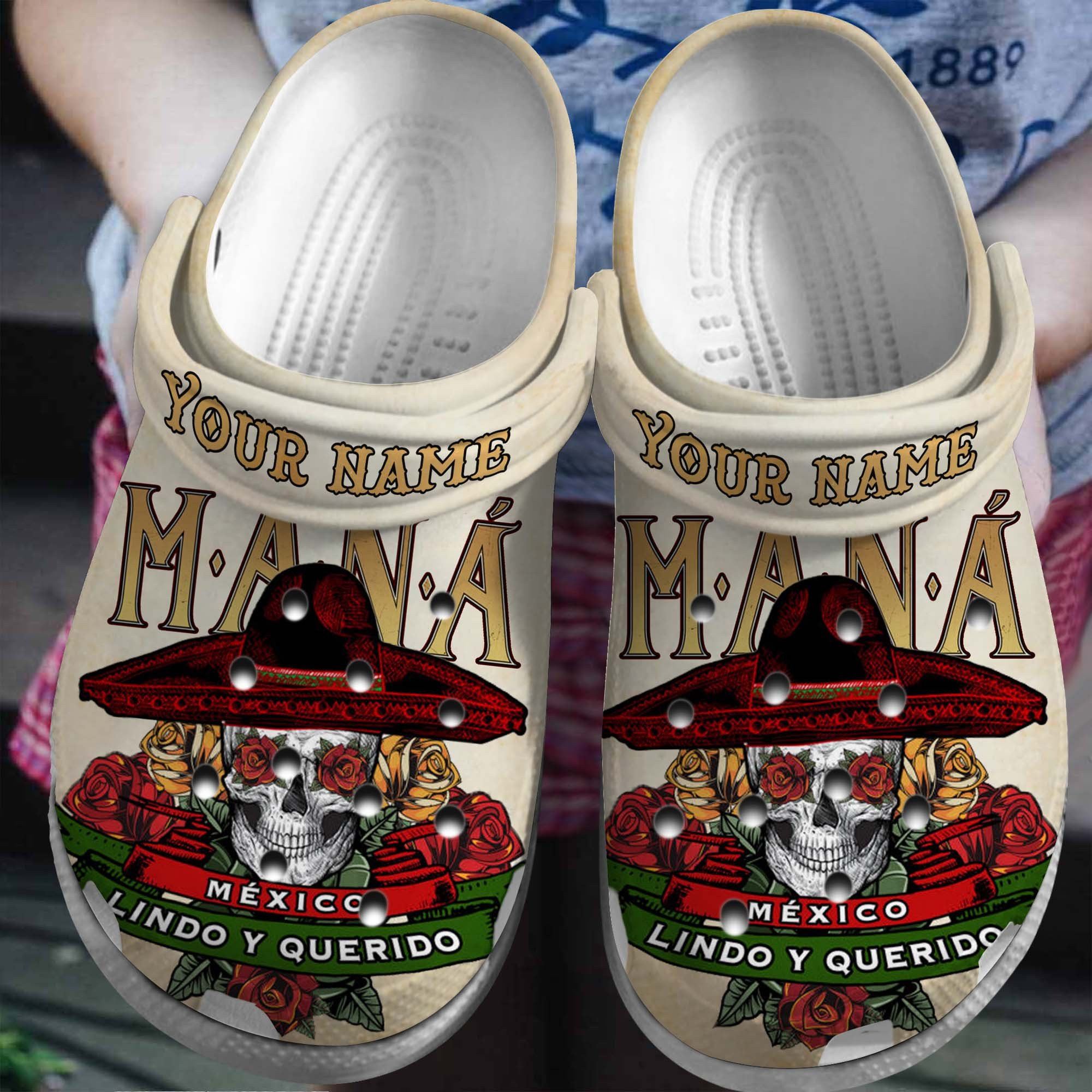 Mana Mexico Lindo Y Querido Crocs Crocband Clogs Shoes Comfortable For Men Women