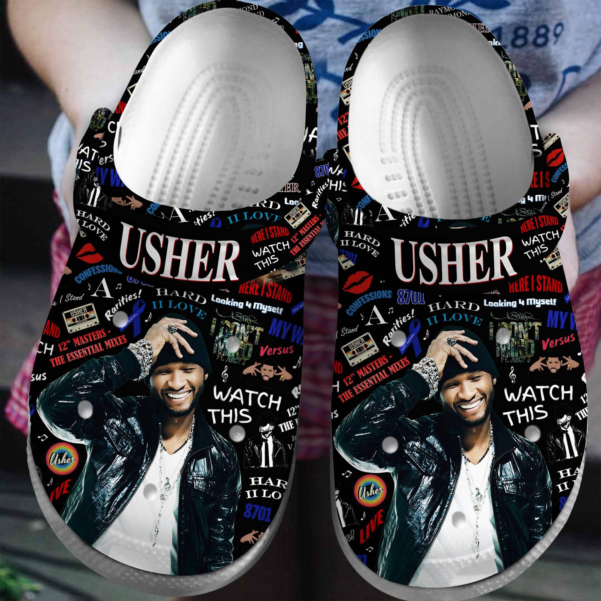 Usher Singer Crocs Crocband Clogs Shoes Comfortable For Men Women