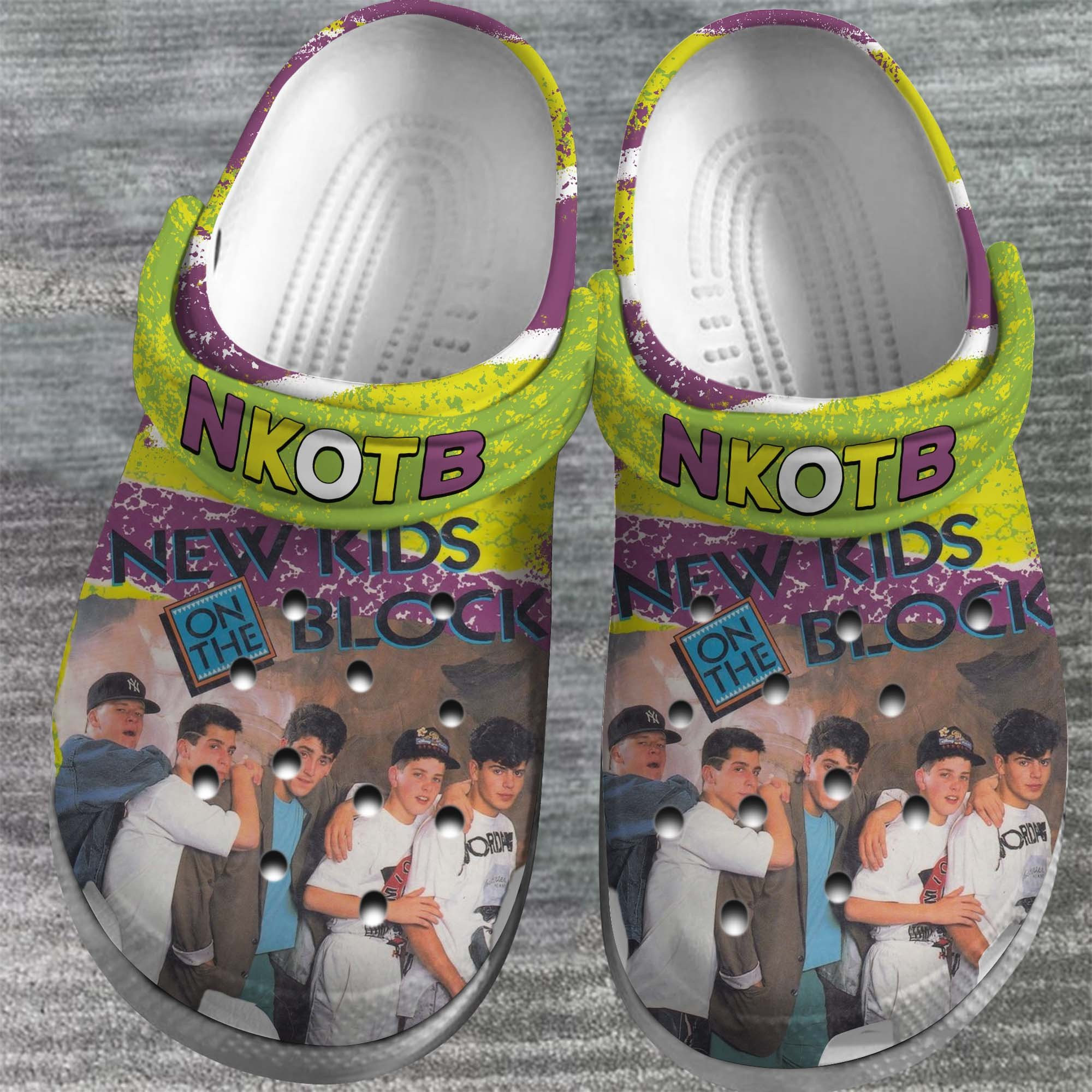 New Kids On The Block Crocs Crocband Clogs Shoes Comfortable For Men Women