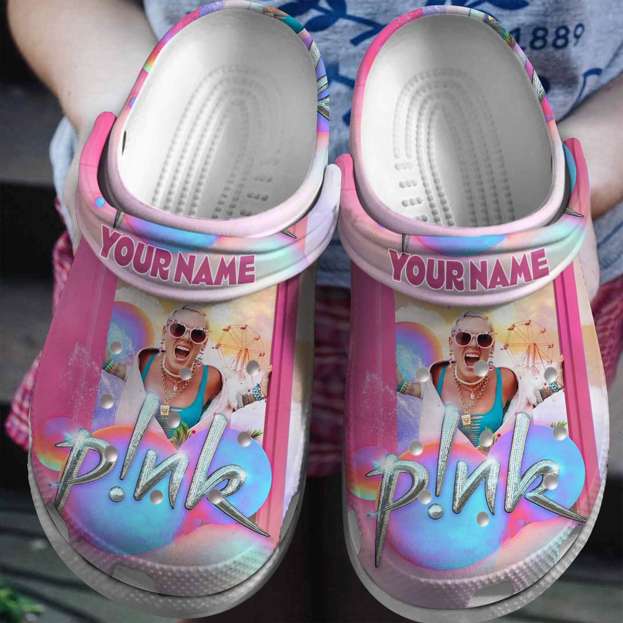 Pink Singer Crocs Crocband Clogs Shoes Comfortable For Men Women