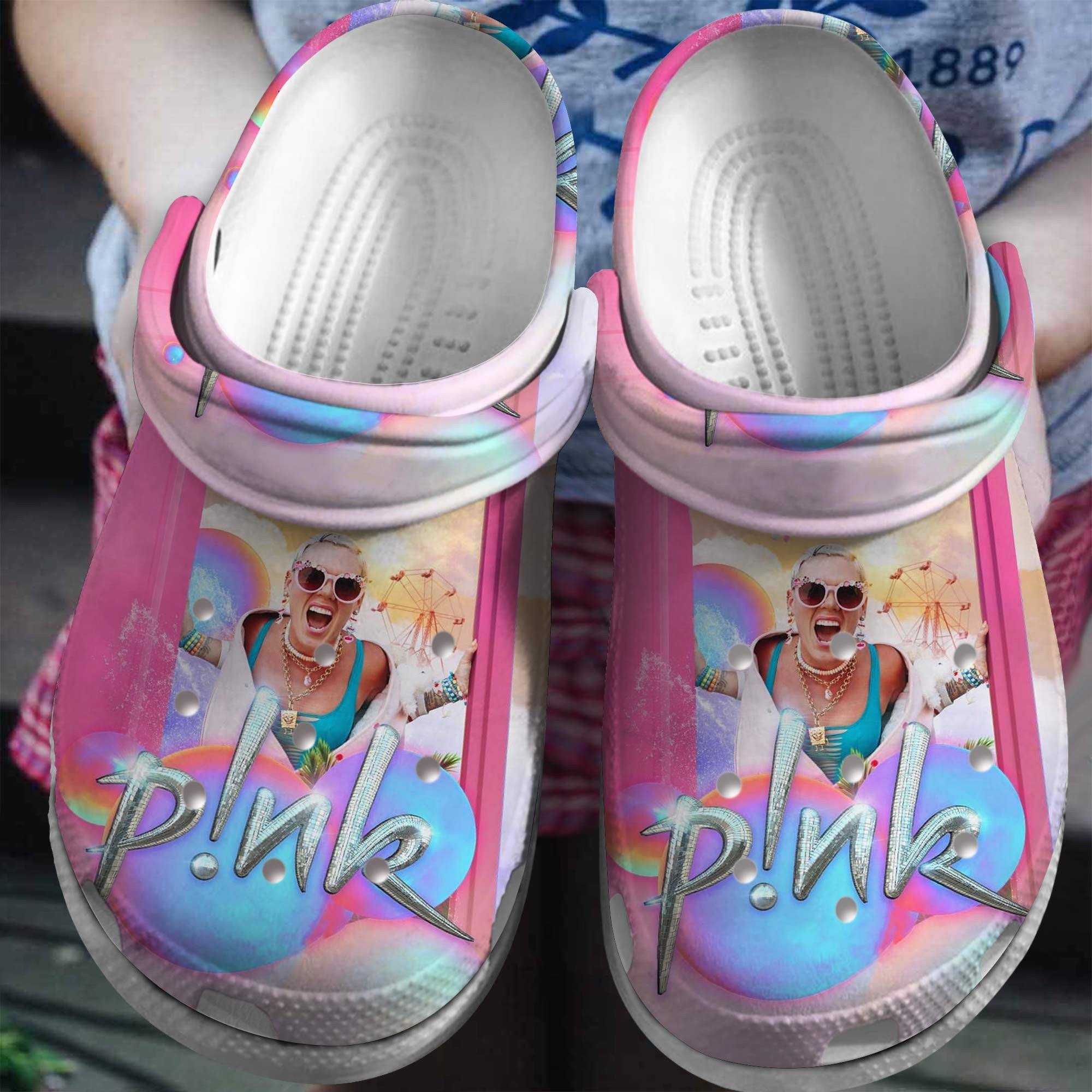 Pink Singer Crocs Crocband Clogs Shoes Comfortable For Men Women