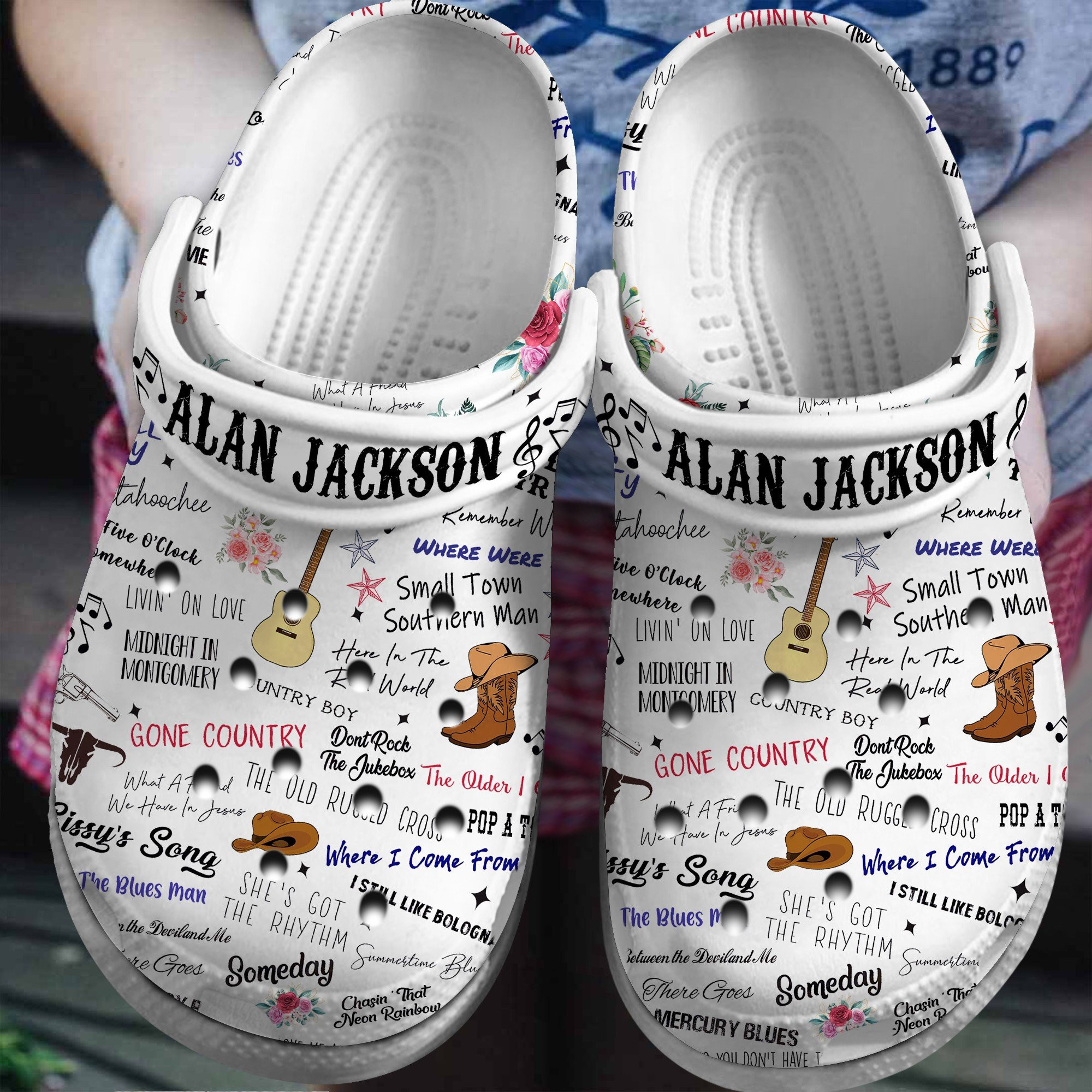 Alan Jackson Singer Crocs Crocband Clogs Shoes Comfortable For Men Women