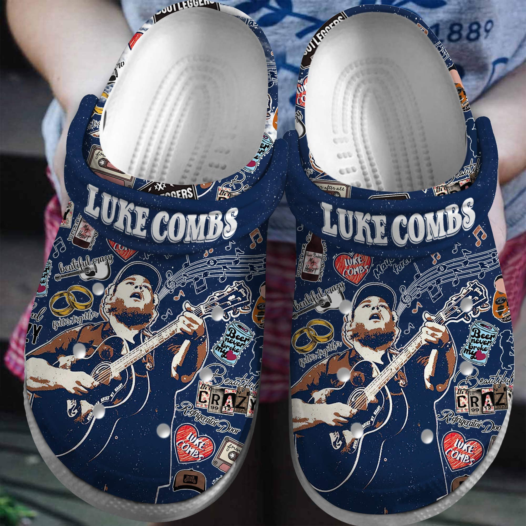 Luke Combs Singer Crocs Crocband Clogs Shoes Comfortable For Men Women