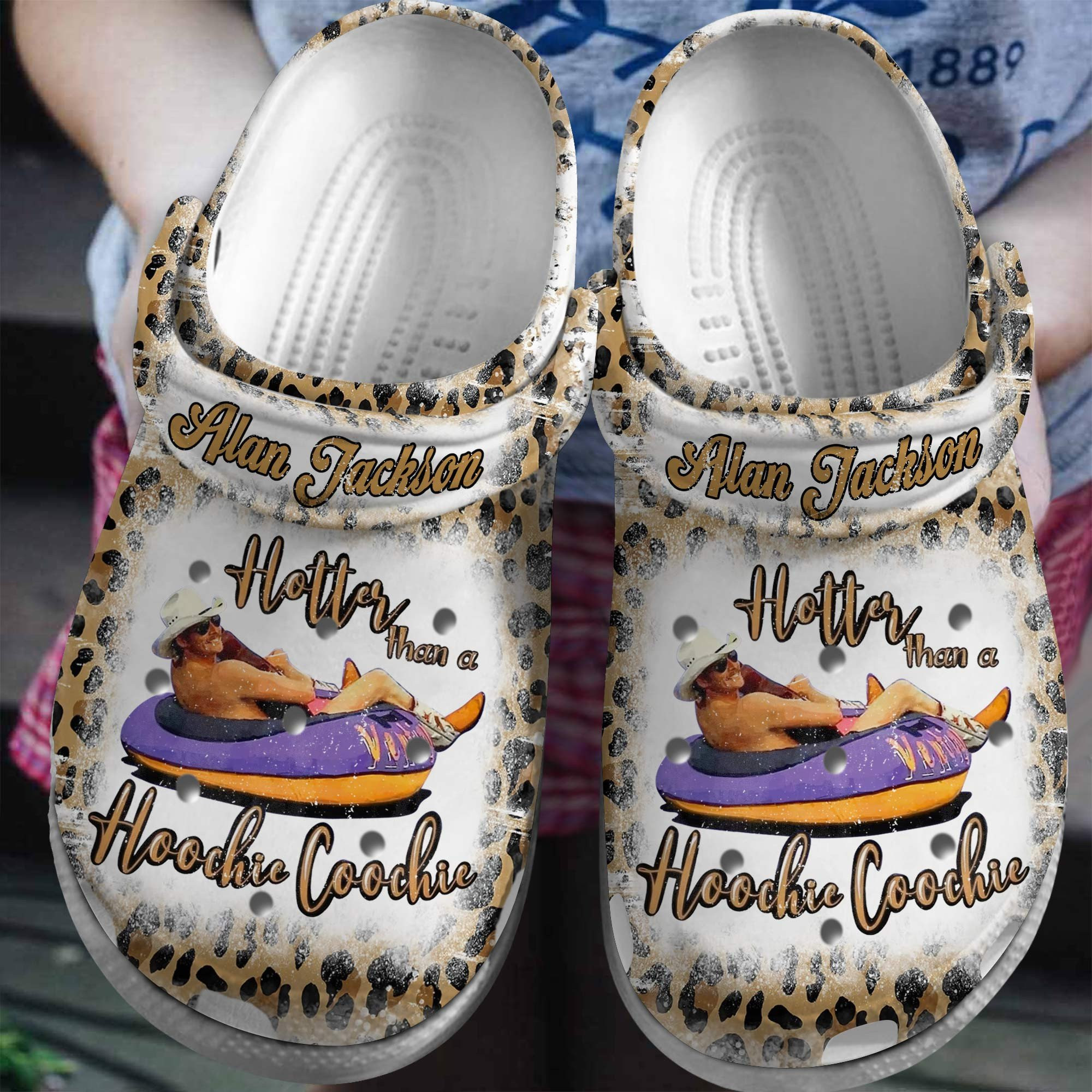 Alan Jackson Singer Hotter Than A Hoochie Coochie Crocs Crocband Clogs Shoes Comfortable For Men Women