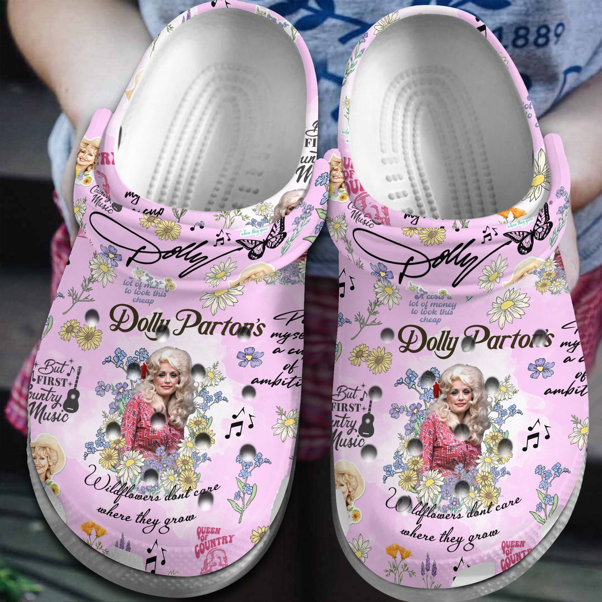Dolly Parton Music Crocs Crocband Clogs Shoes
