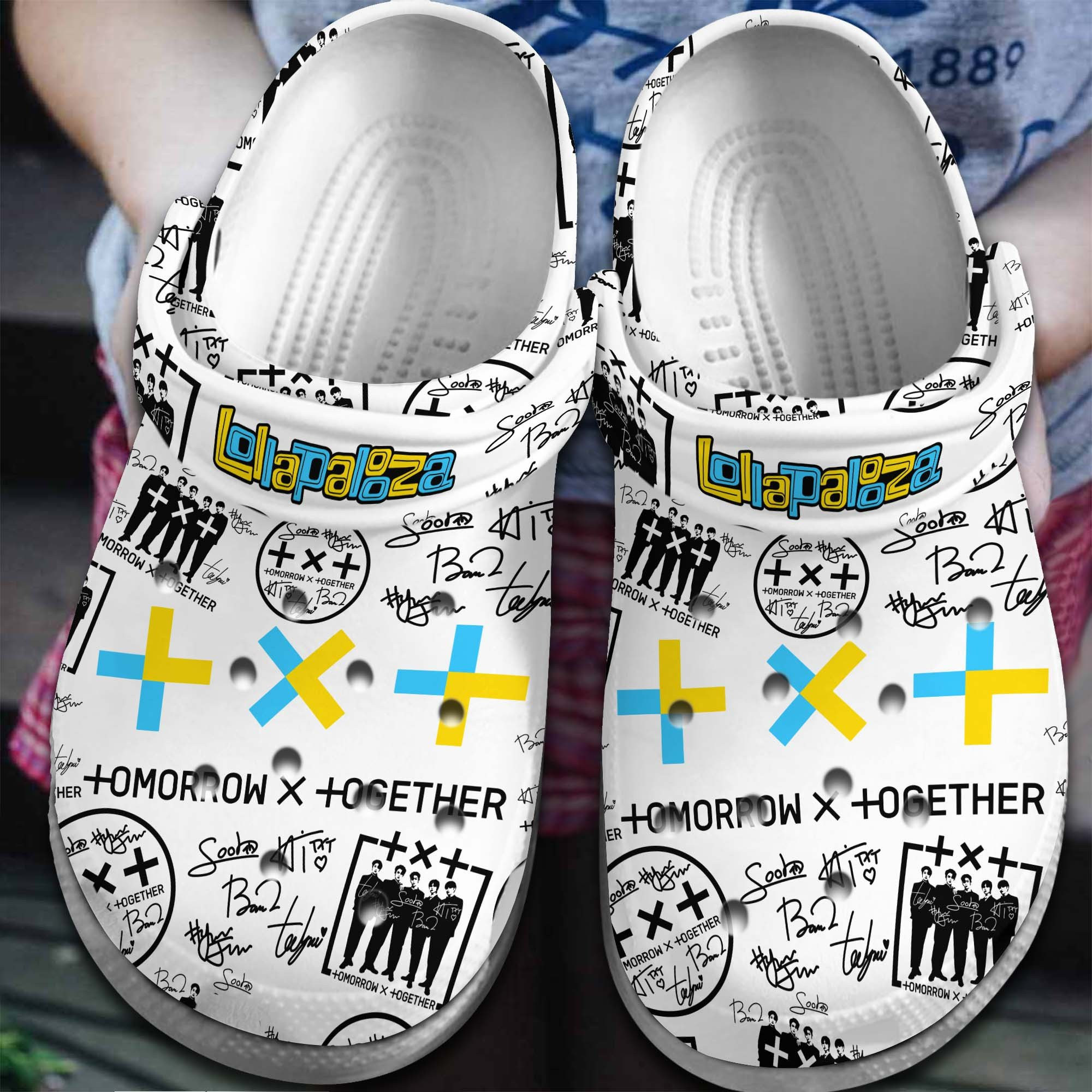 Txt Tomorrow X Together Lollapalooza Music Crocs Crocband Clogs Shoes