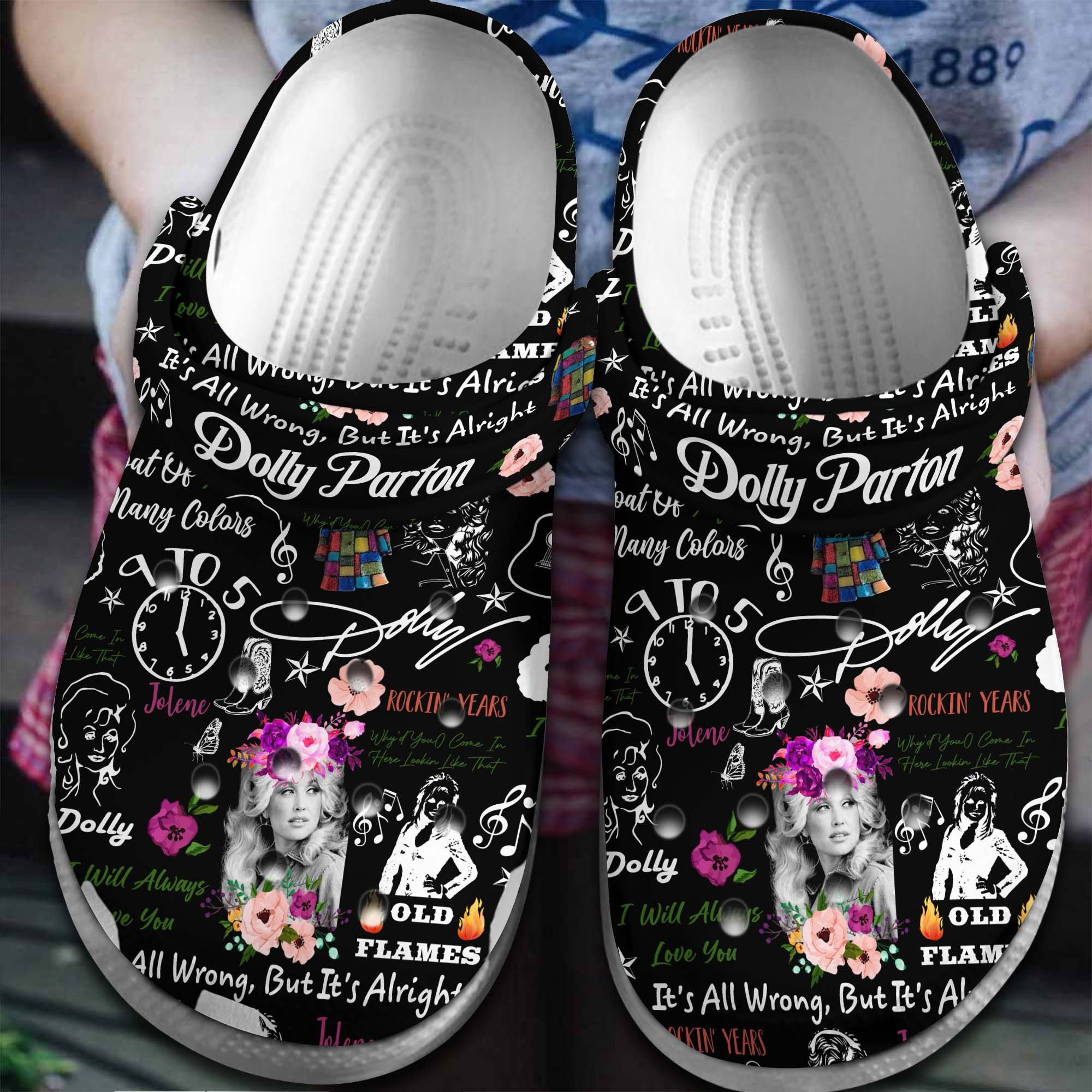 Dolly Parton Music Crocs Crocband Clogs Shoes