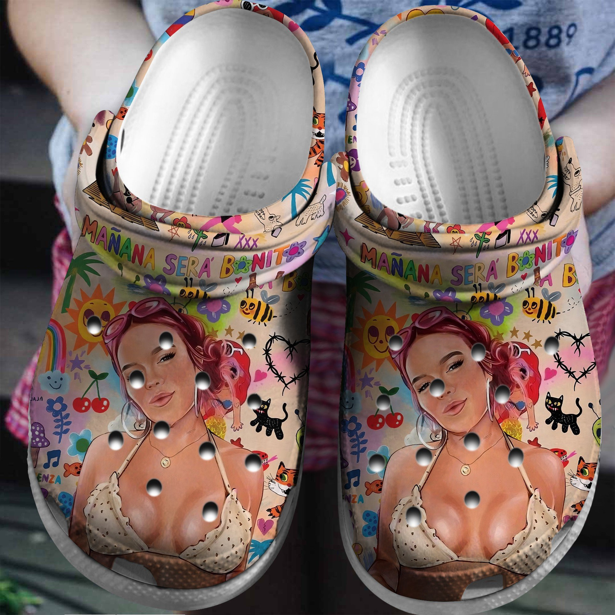 Karol G Music Maana Ser Bonito Crocs Crocband Clogs Shoes
