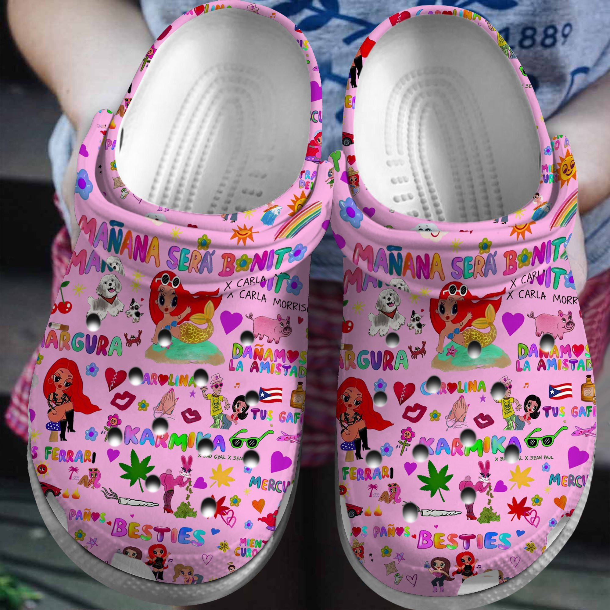 Karol G Music Maana Ser Bonito Crocs Crocband Clogs Shoes