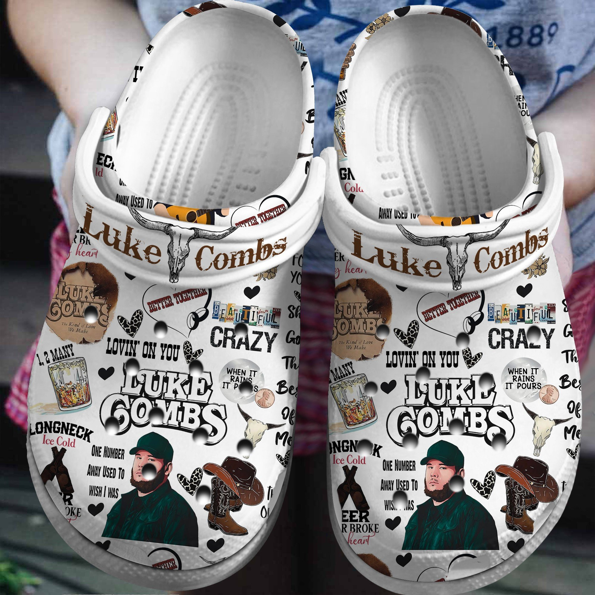 Luke Combs Singer Gift Crocs Crocband Clogs Shoes
