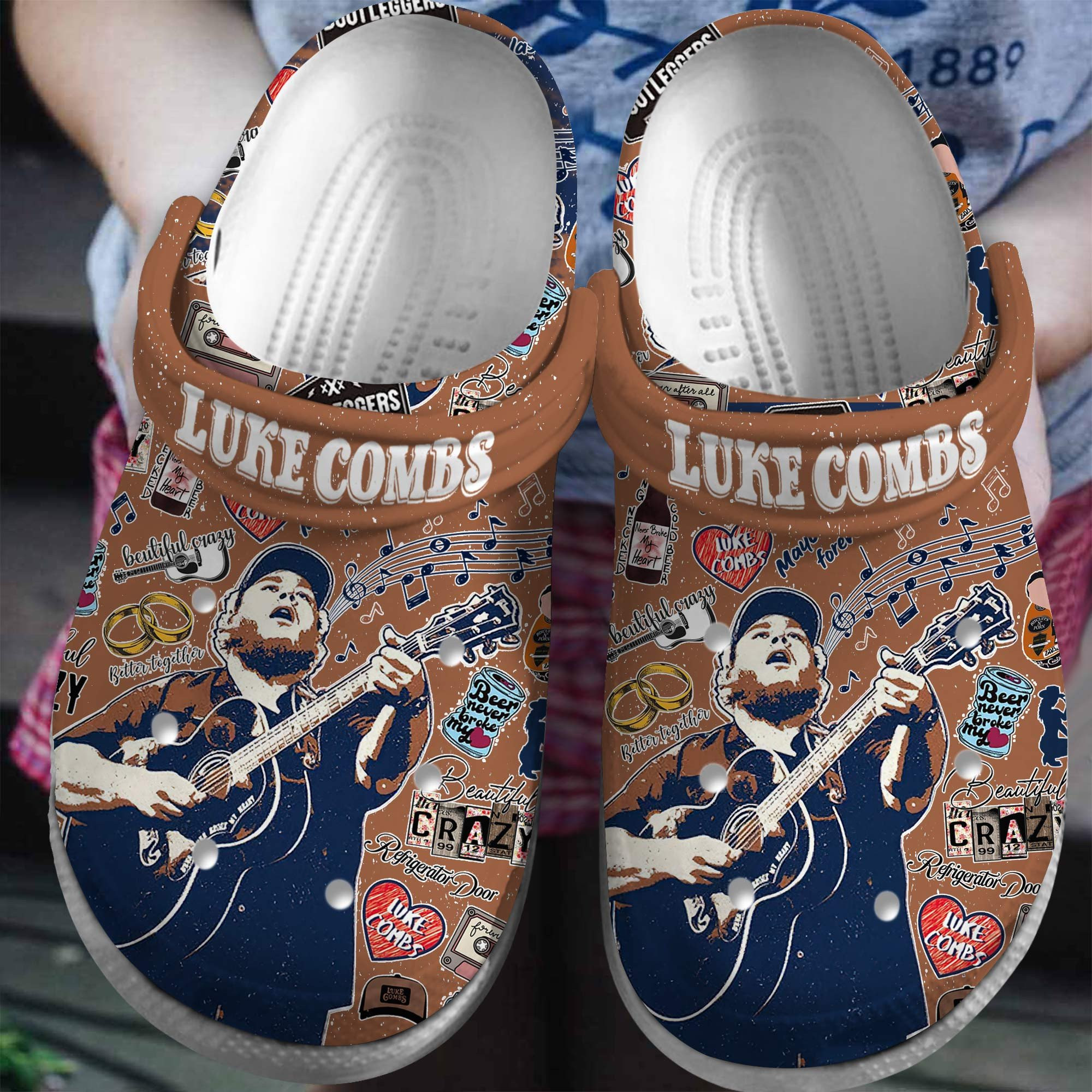 Luke Combs Singer Music Crocs Crocband Clogs Shoes