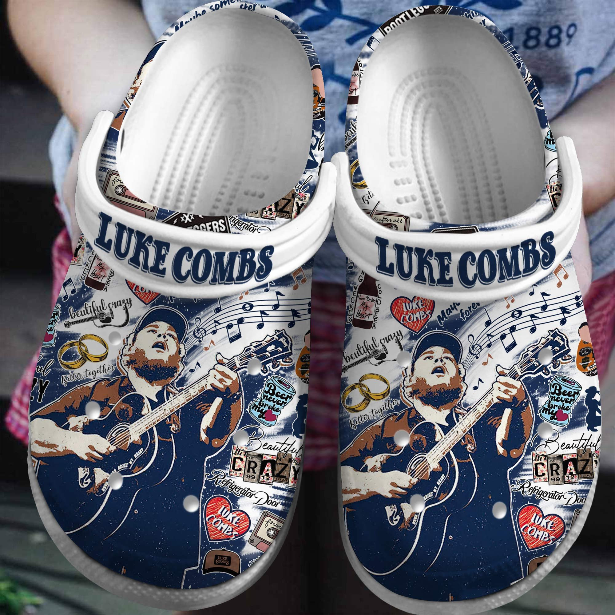 Luke Combs Singer Gift Crocs Crocband Clogs Shoes